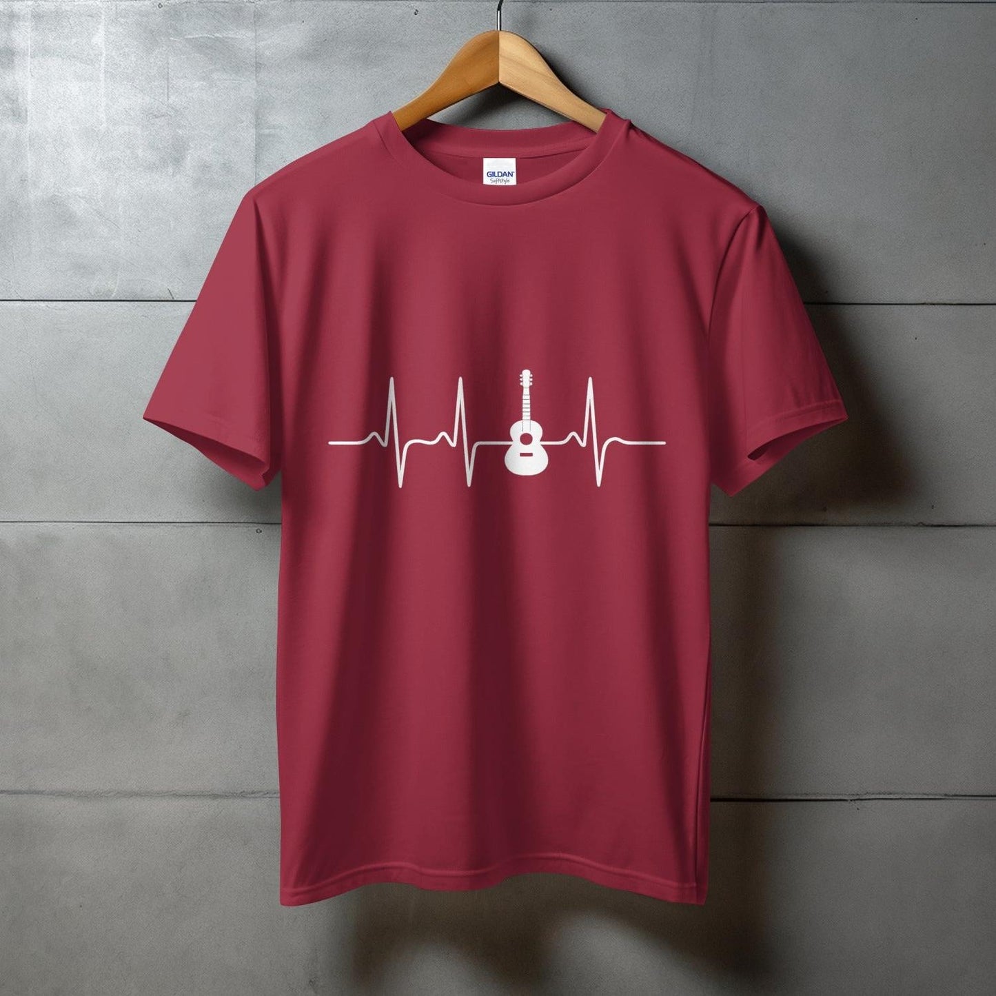 Guitar Heartbeat Graphic Design T-Shirt product