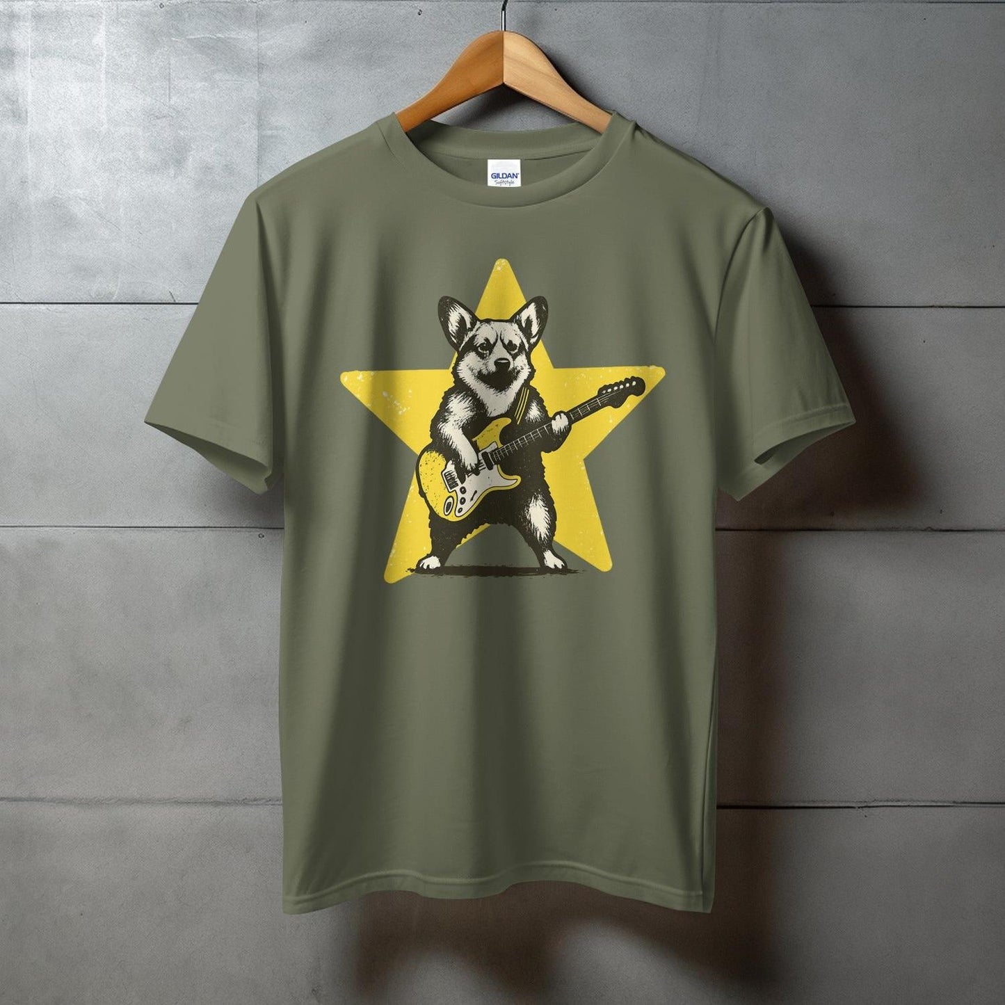 Corgi Playing Electric Guitar Graphic Tee product