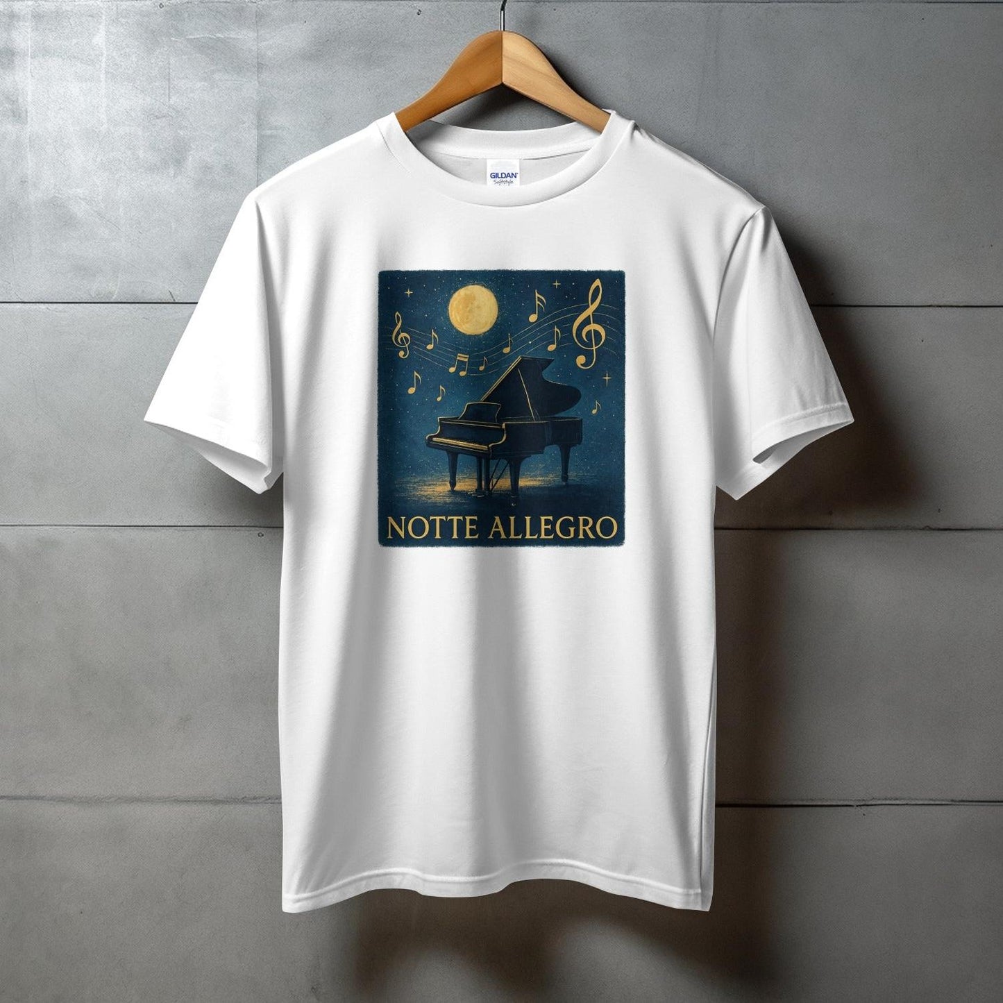 Night Themed Notte Allegro Piano Design T-shirt product