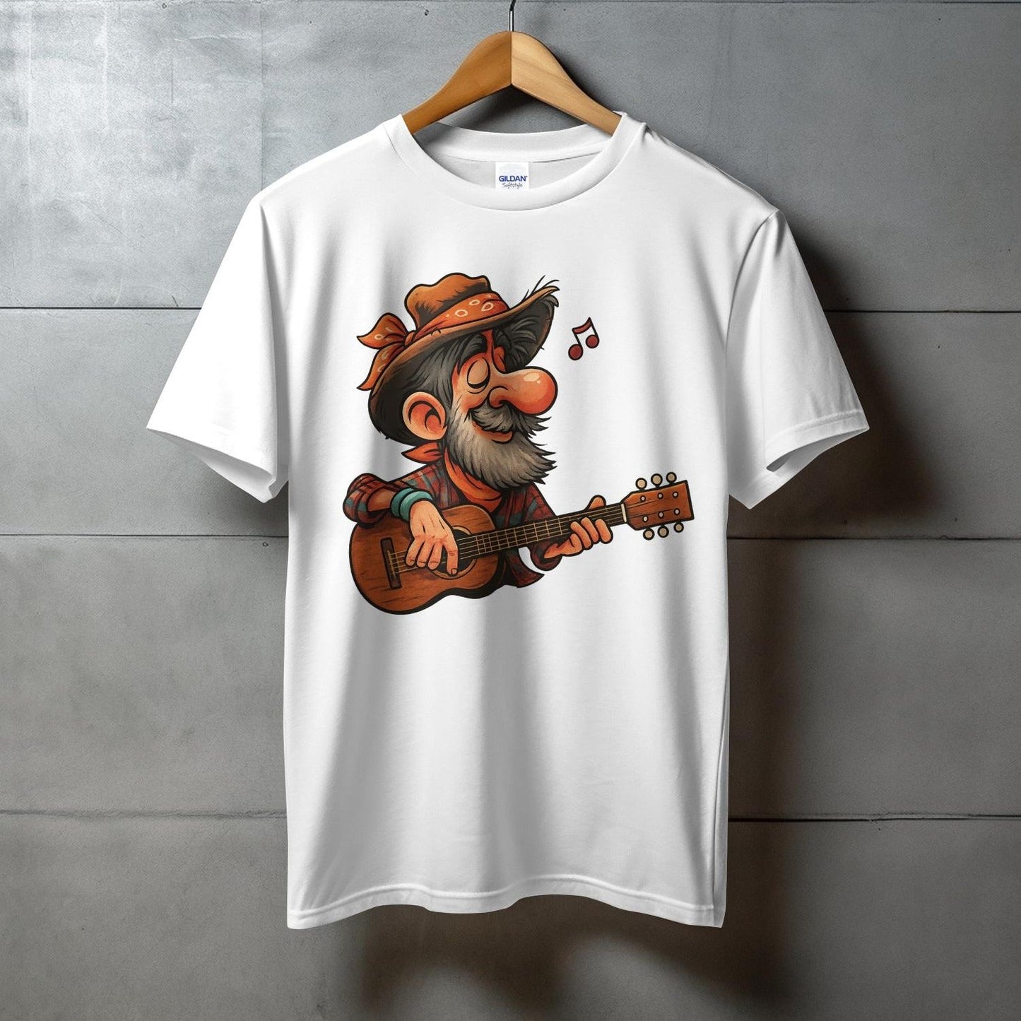 Character Playing Guitar Music Artwork T-Shirt Product
