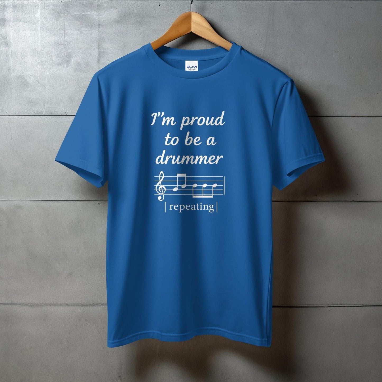 I'm Proud to Be a Drummer Music Note Shirt Product