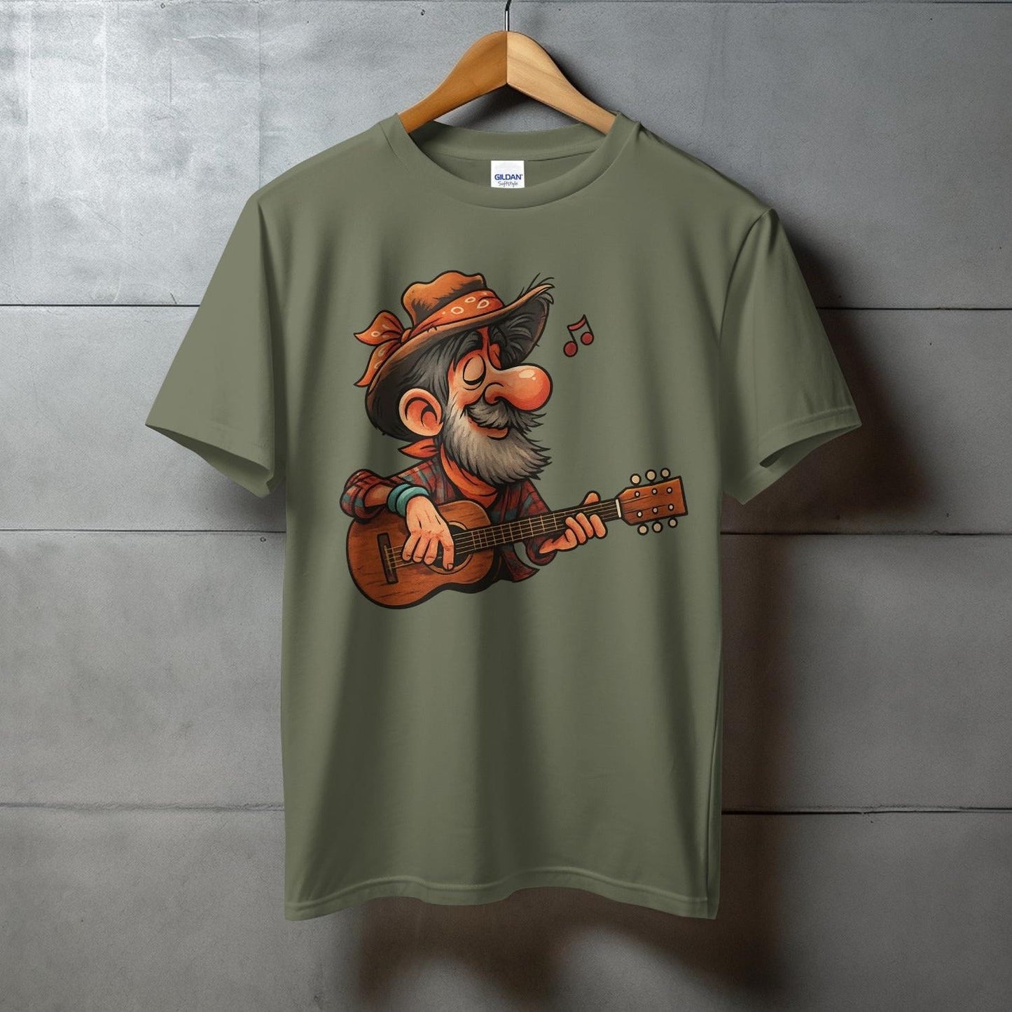 Guitar Playing Cartoon Character Graphic T-shirt product type