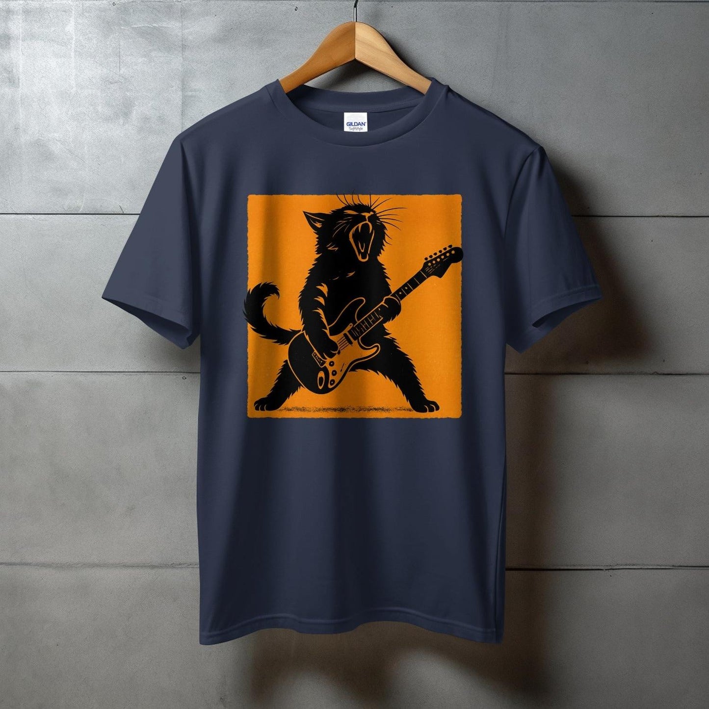 Rocking Cat with Electric Guitar T-shirt product