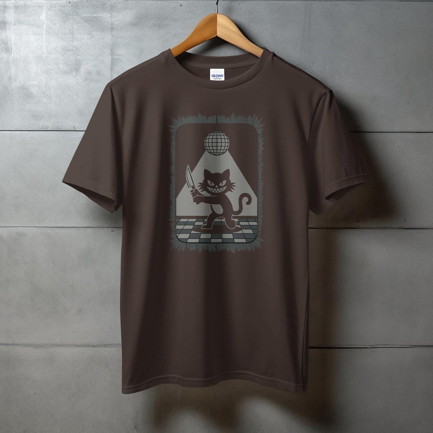 Retro Cat with Sword Graphic T-Shirt product