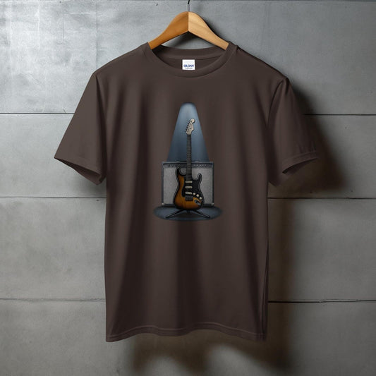 Electric Guitar Graphic Print Crew-Neck T-shirt product