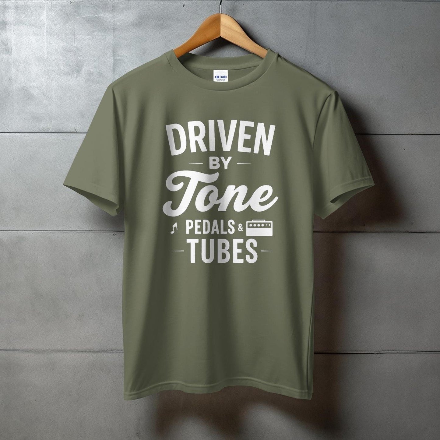 Driven By Tone Pedals & Tubes Printed T-shirt product type