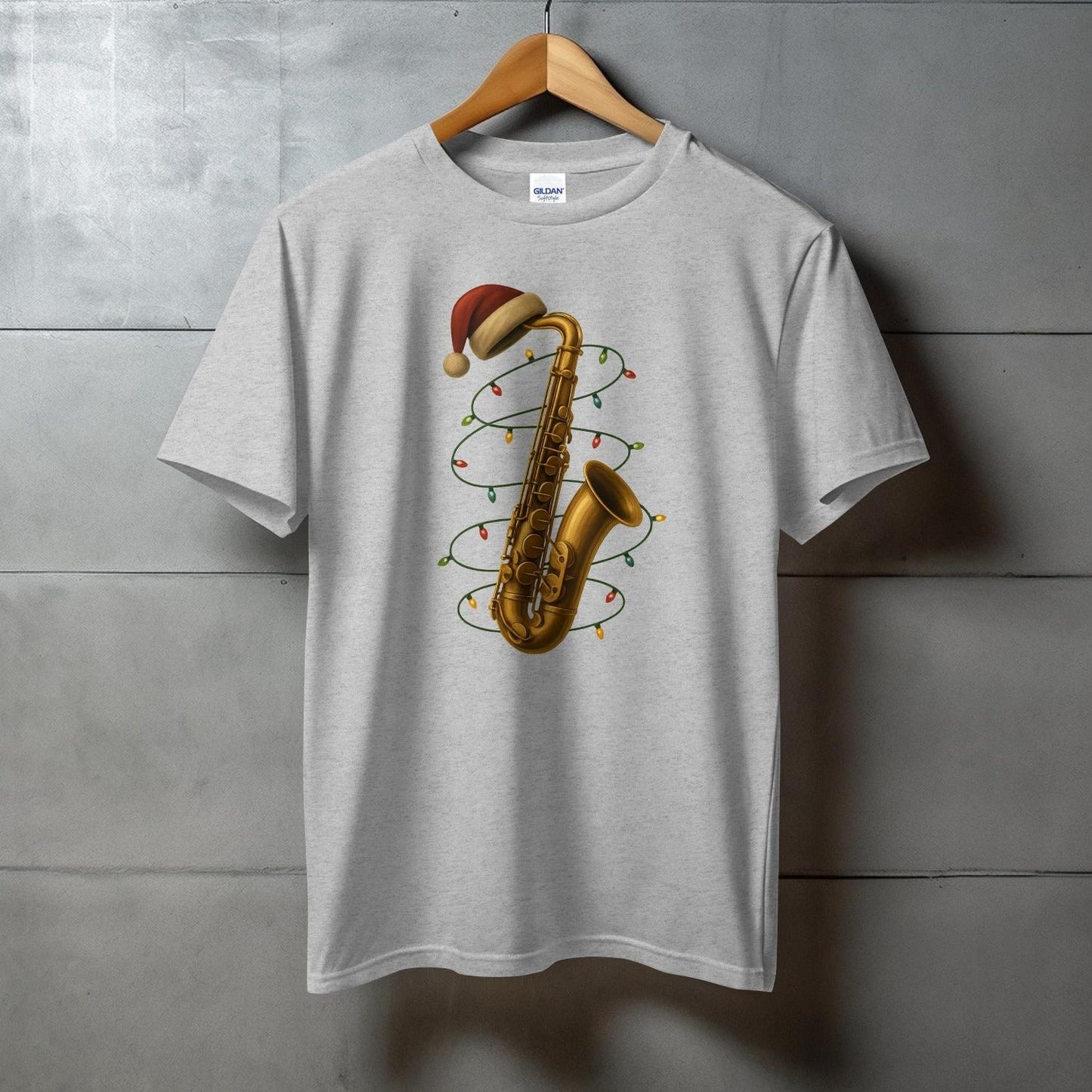 Christmas Saxophone Tees Light Up Your Holiday product type