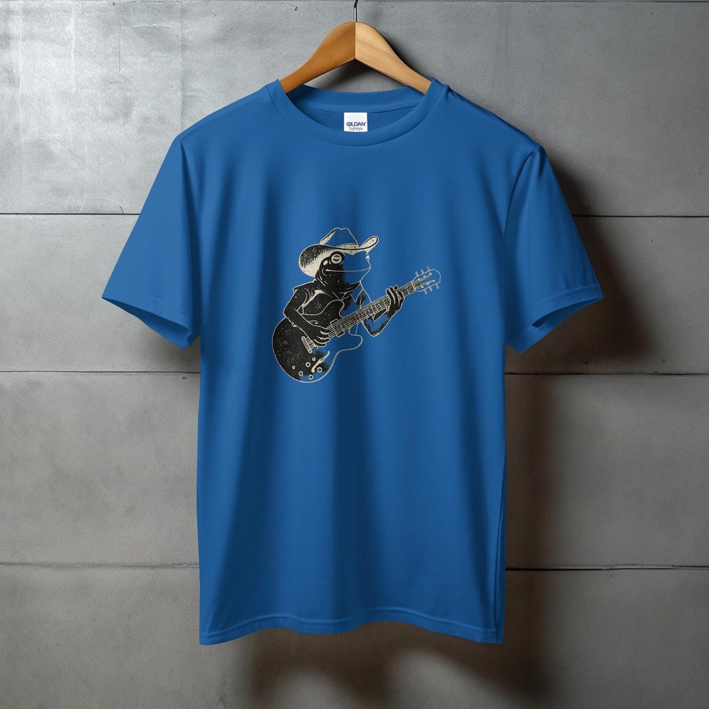 Musician Cat Graphic Design Blue T-shirt product type