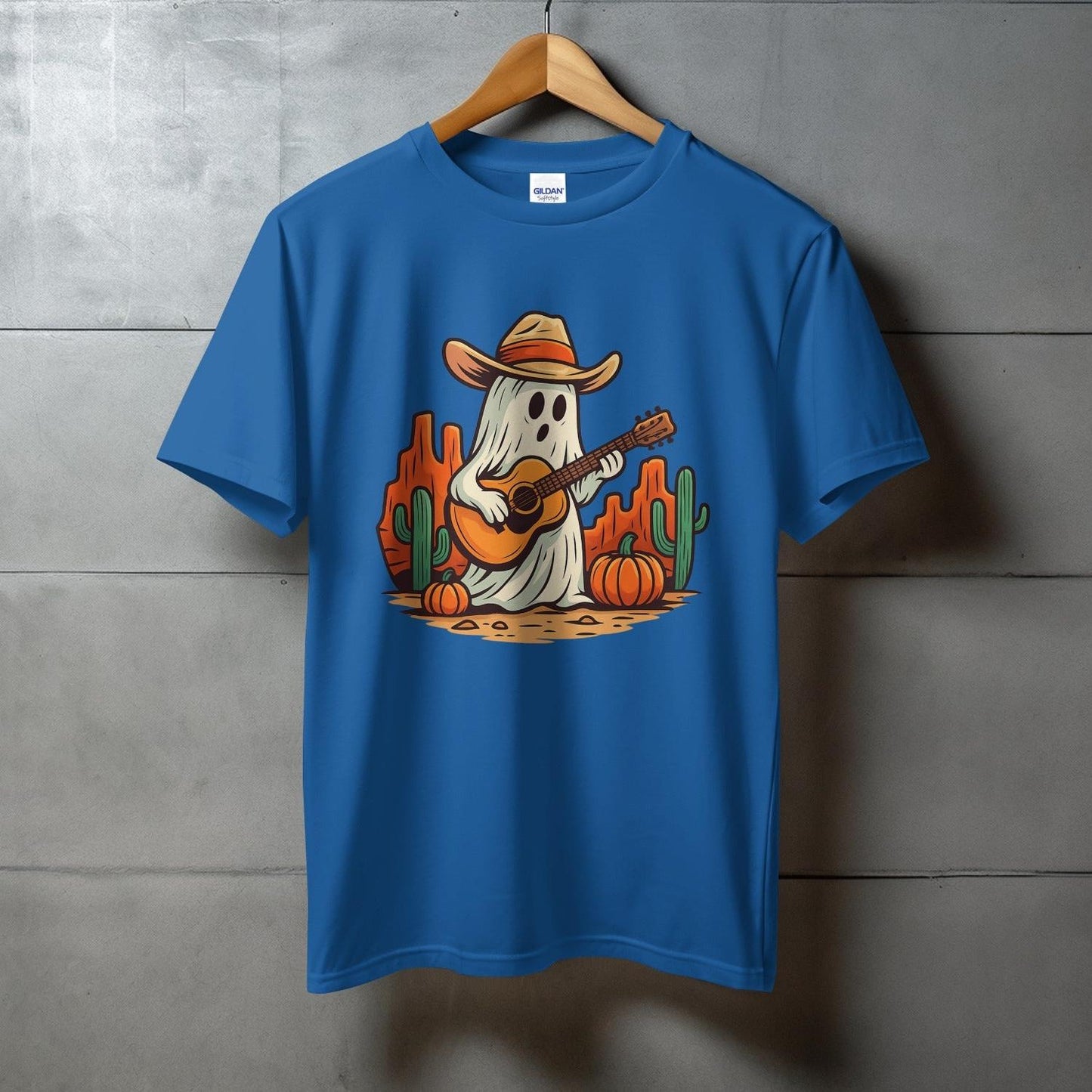 Ghost Playing Guitar Halloween Graphic T-Shirt product
