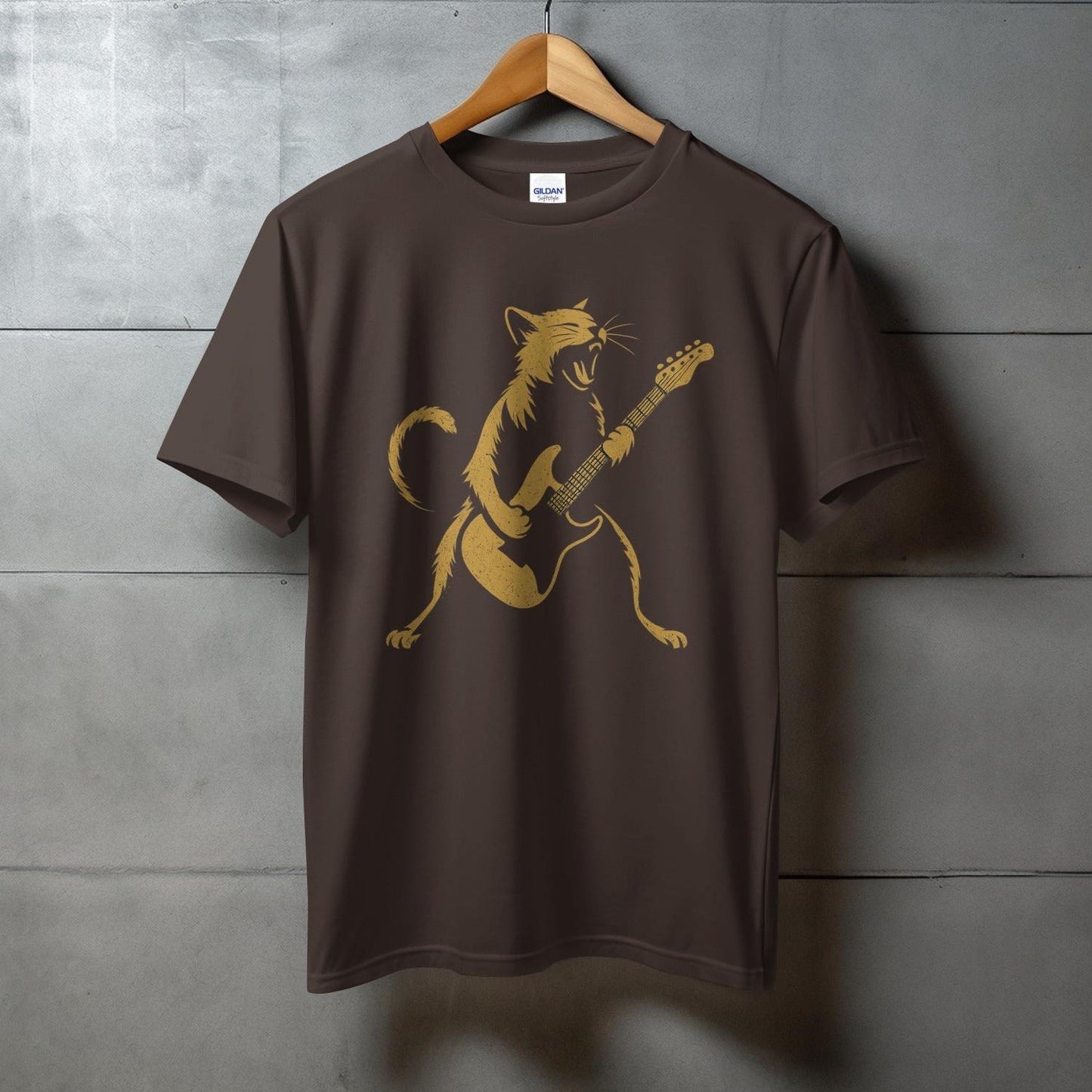 Cat Playing Guitar Graphic T-Shirt product