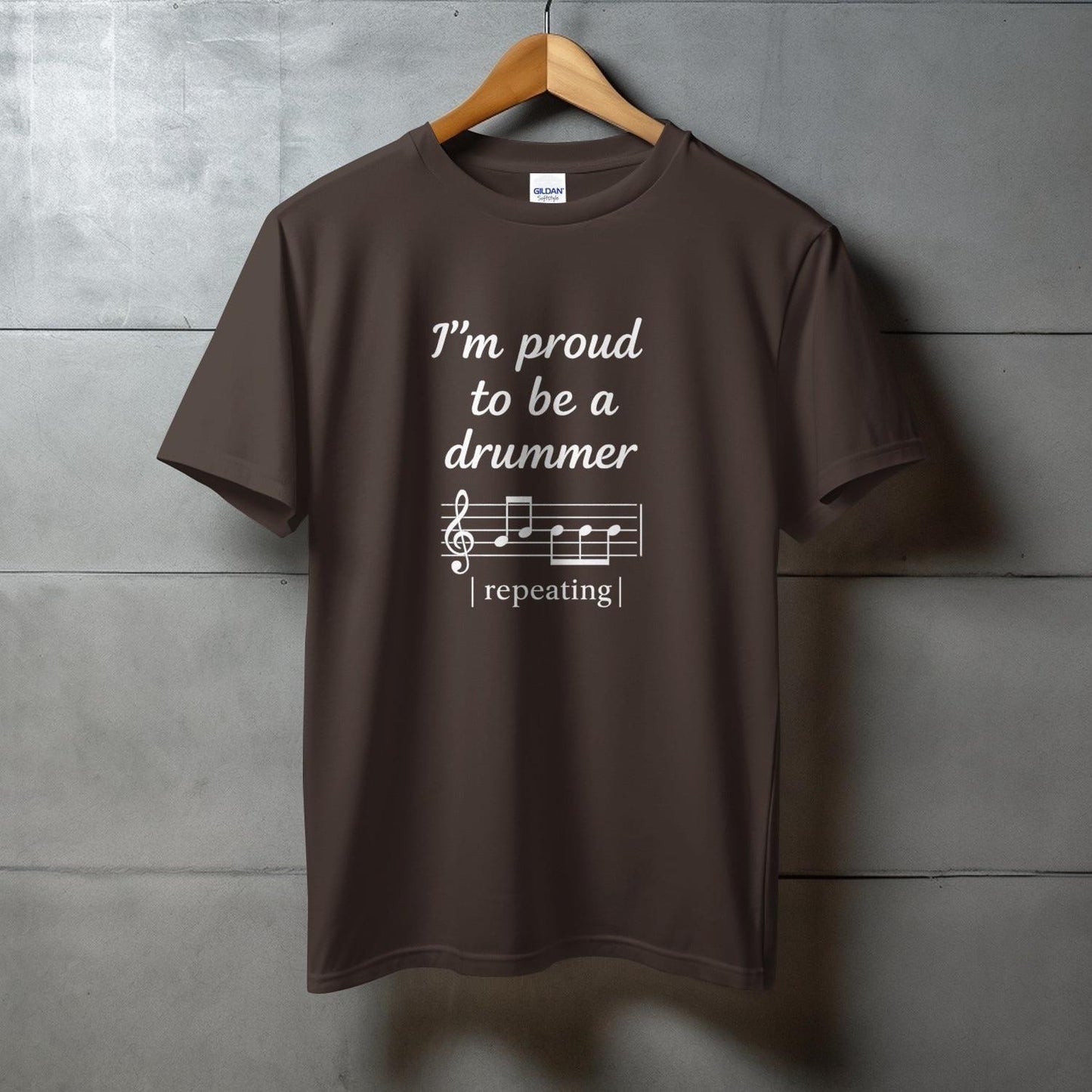 I'm Proud To Be A Drummer Repeating T-shirt product