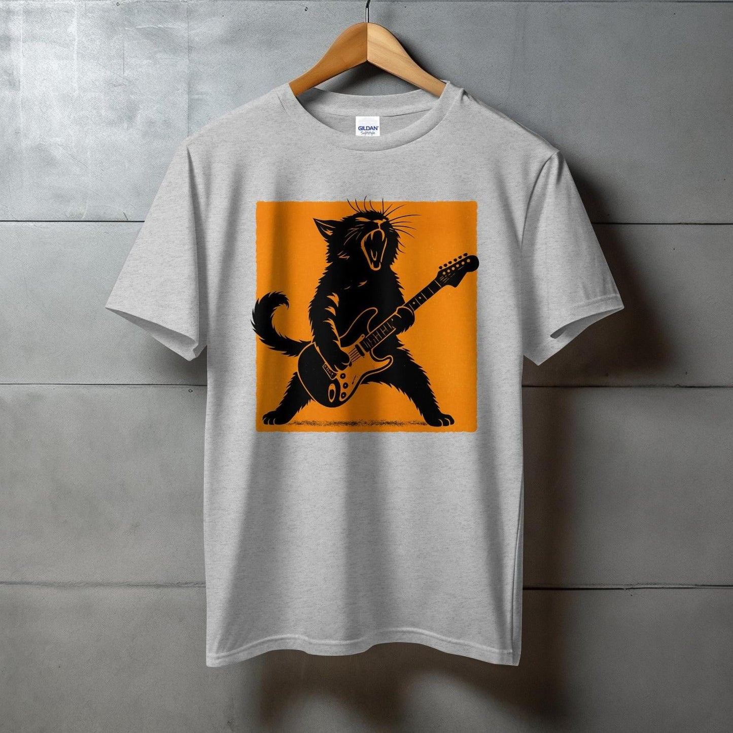 Cat Playing Guitar Illustration T-shirt product type