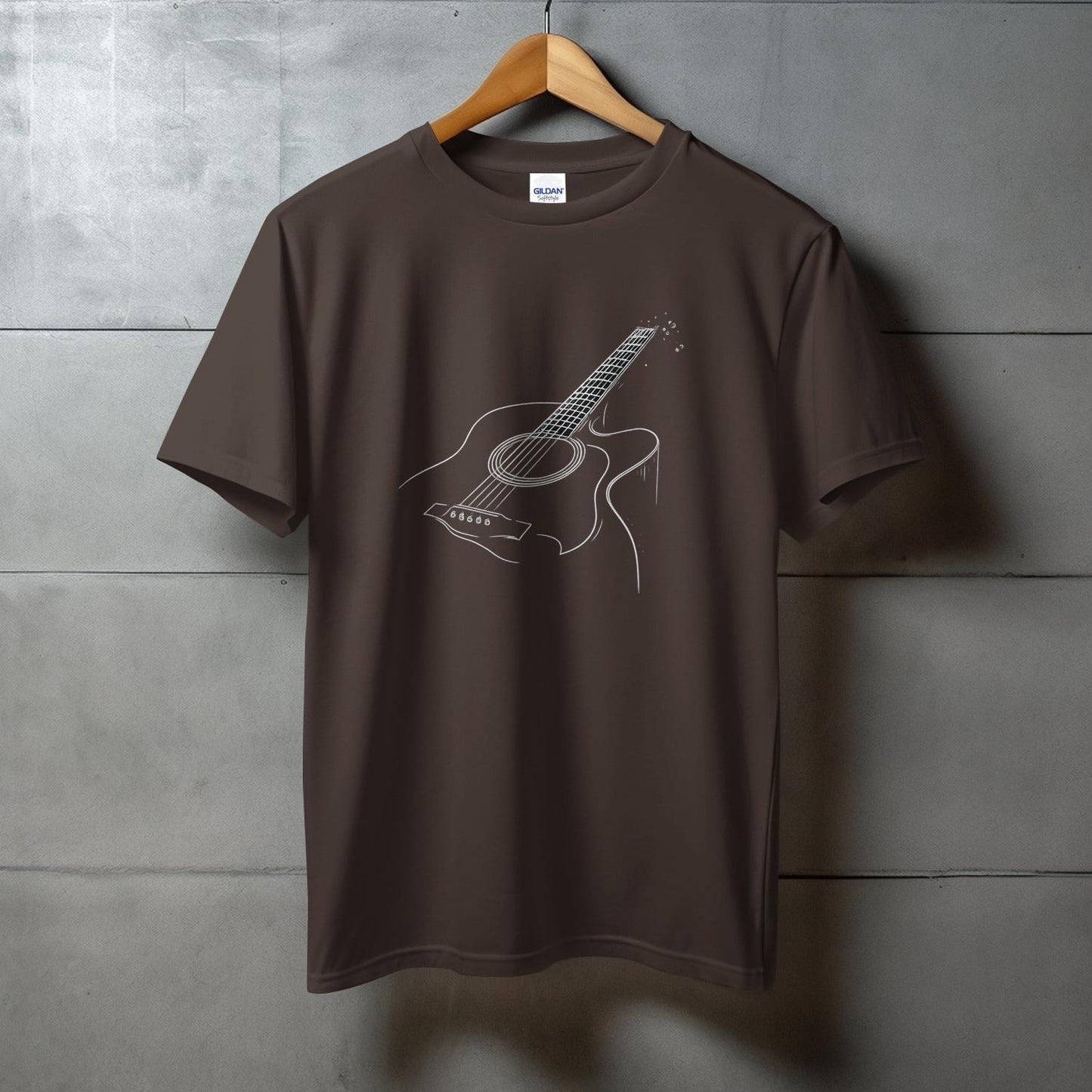 Stylish Acoustic Guitar Art on Comfortable T-shirt product
