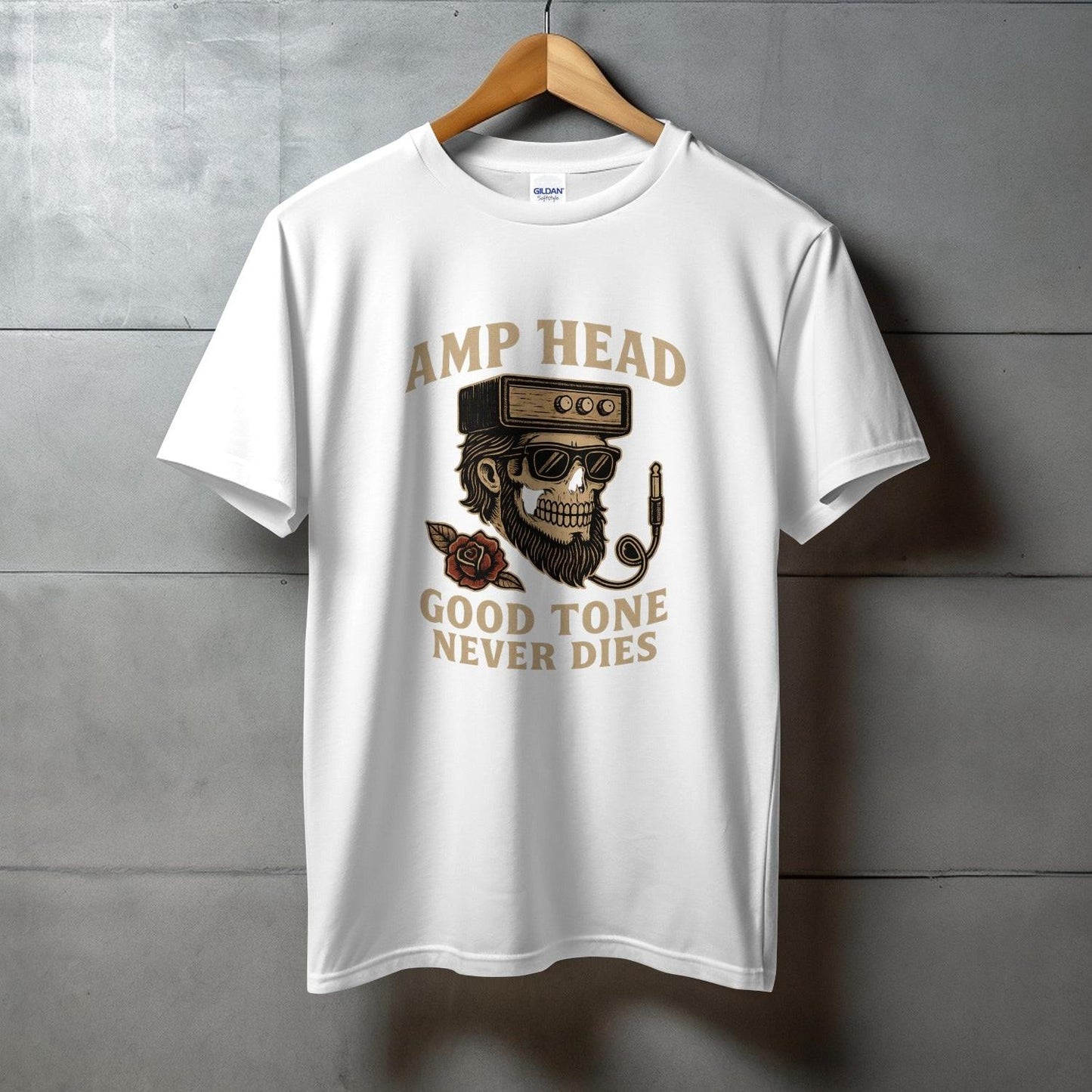 Amp Head Good Tone Never Dies Skull T-Shirt product type