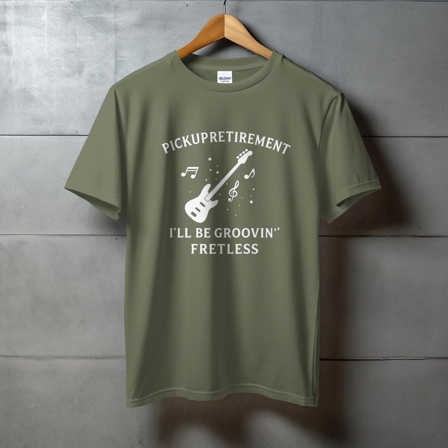 Pickupretirement I'll Be Groovin' Fretless T-Shirt product type