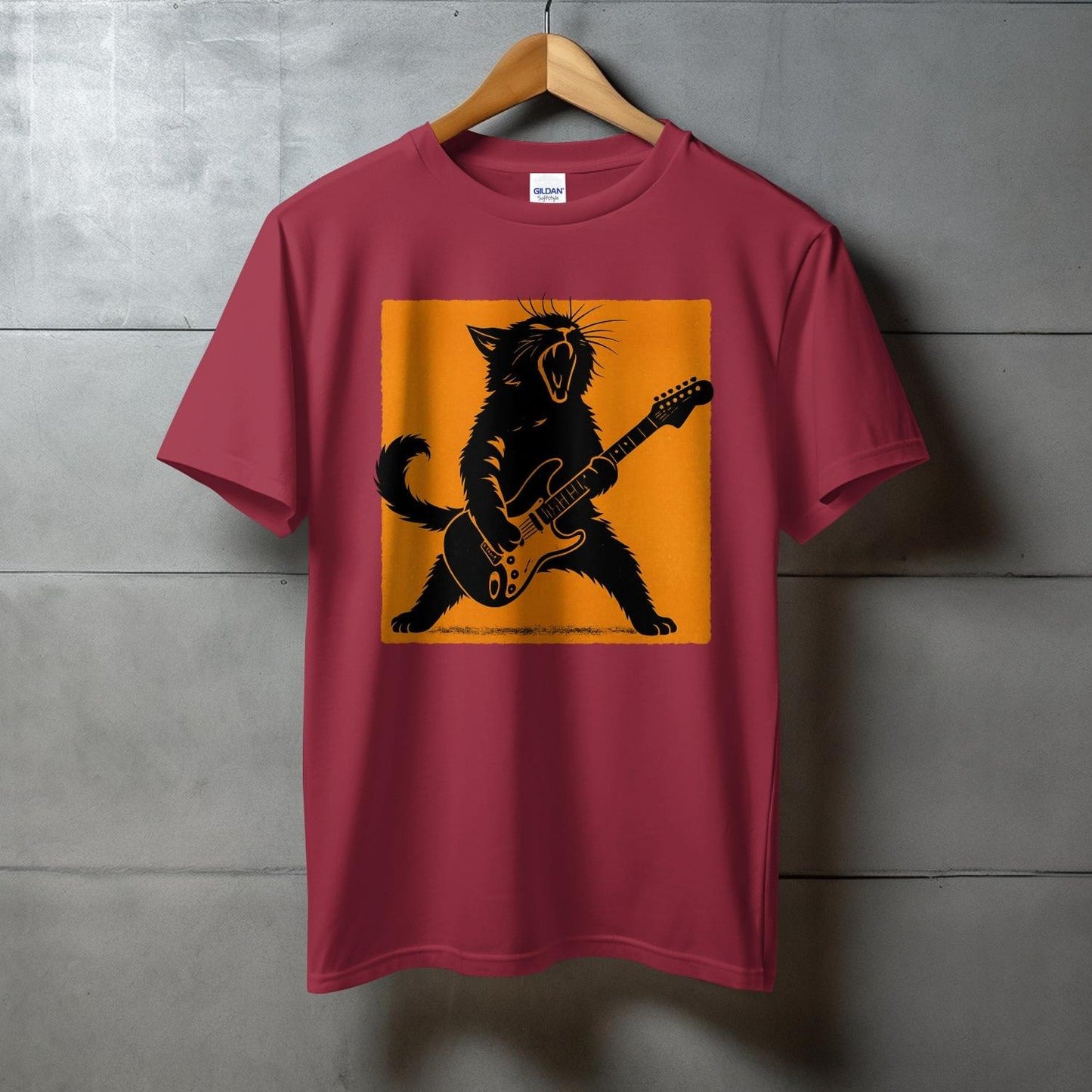 Rocking Cat with Electric Guitar T-shirt product