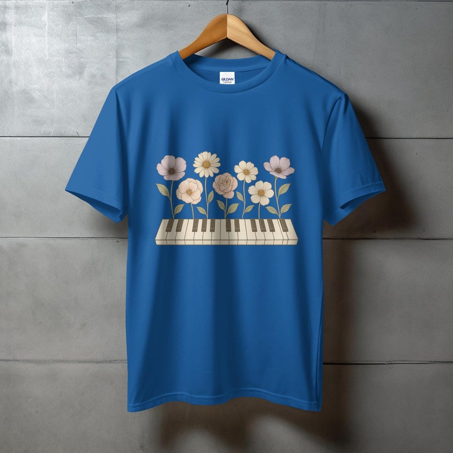 Floral Keyboard Graphic Unisex Casual T-shirt product