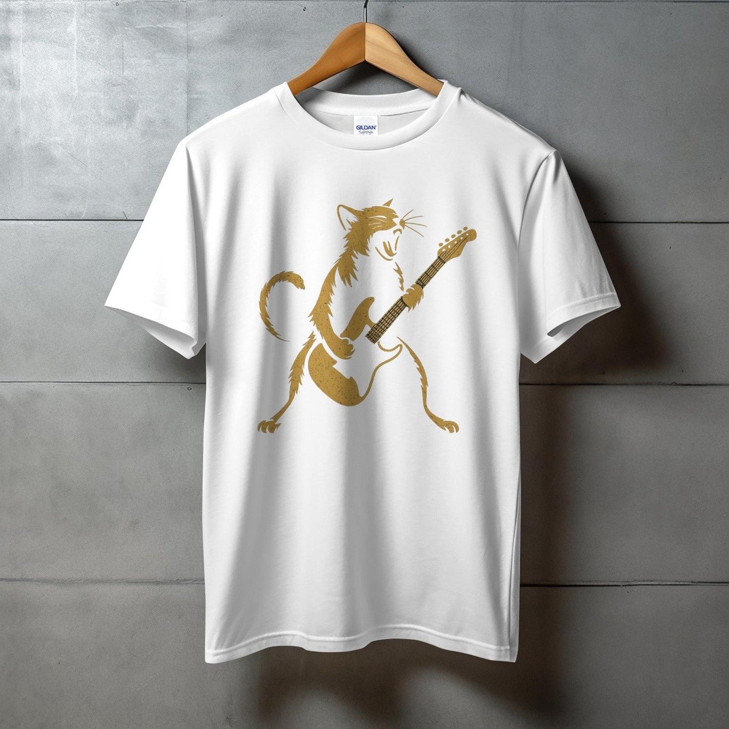 Cool Guitar Playing Cat Graphic Design T-Shirt product