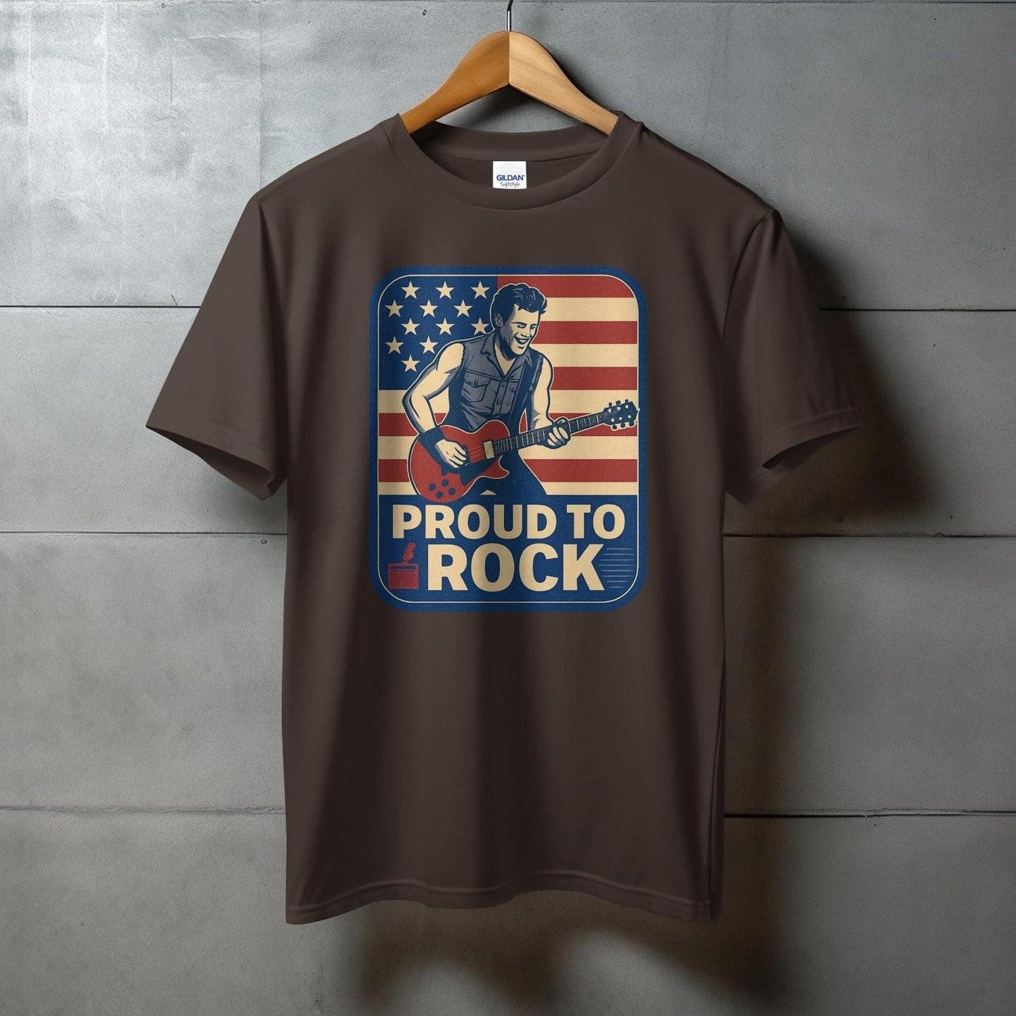 Proud to Rock American Flag Guitar Tee product