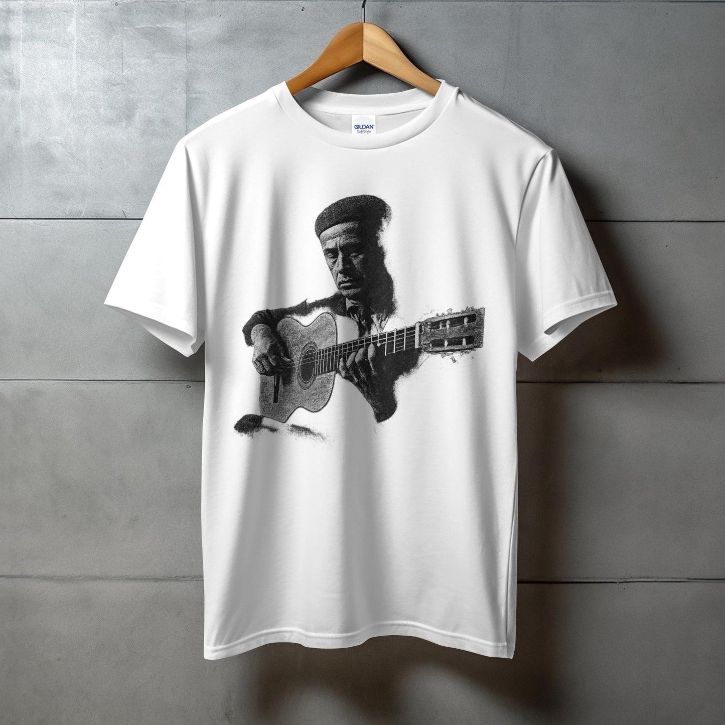 Stylish T-Shirt Featuring Iconic Guitarist Print product type