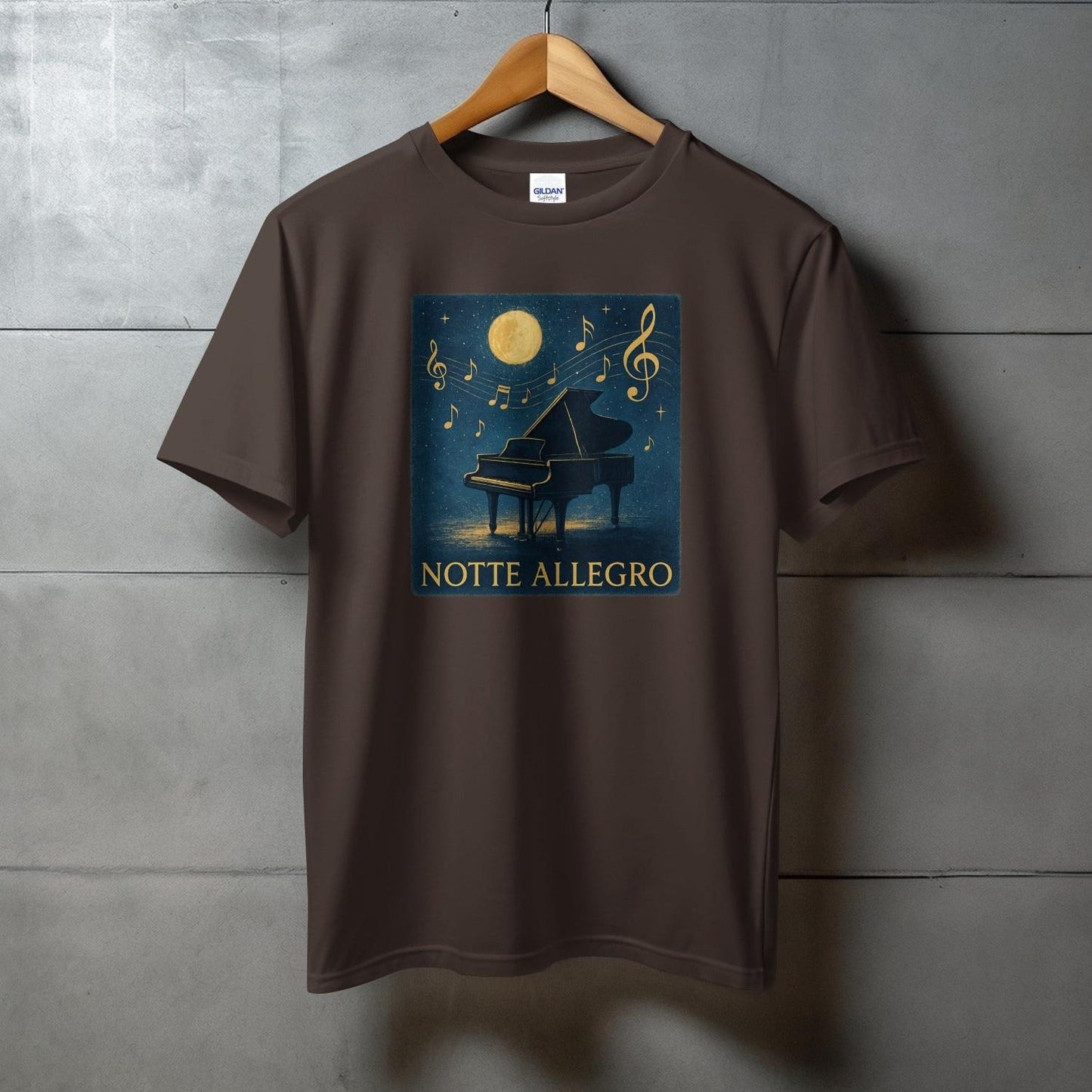 Notte Allegro Moonlight Piano Graphic T-Shirt product type