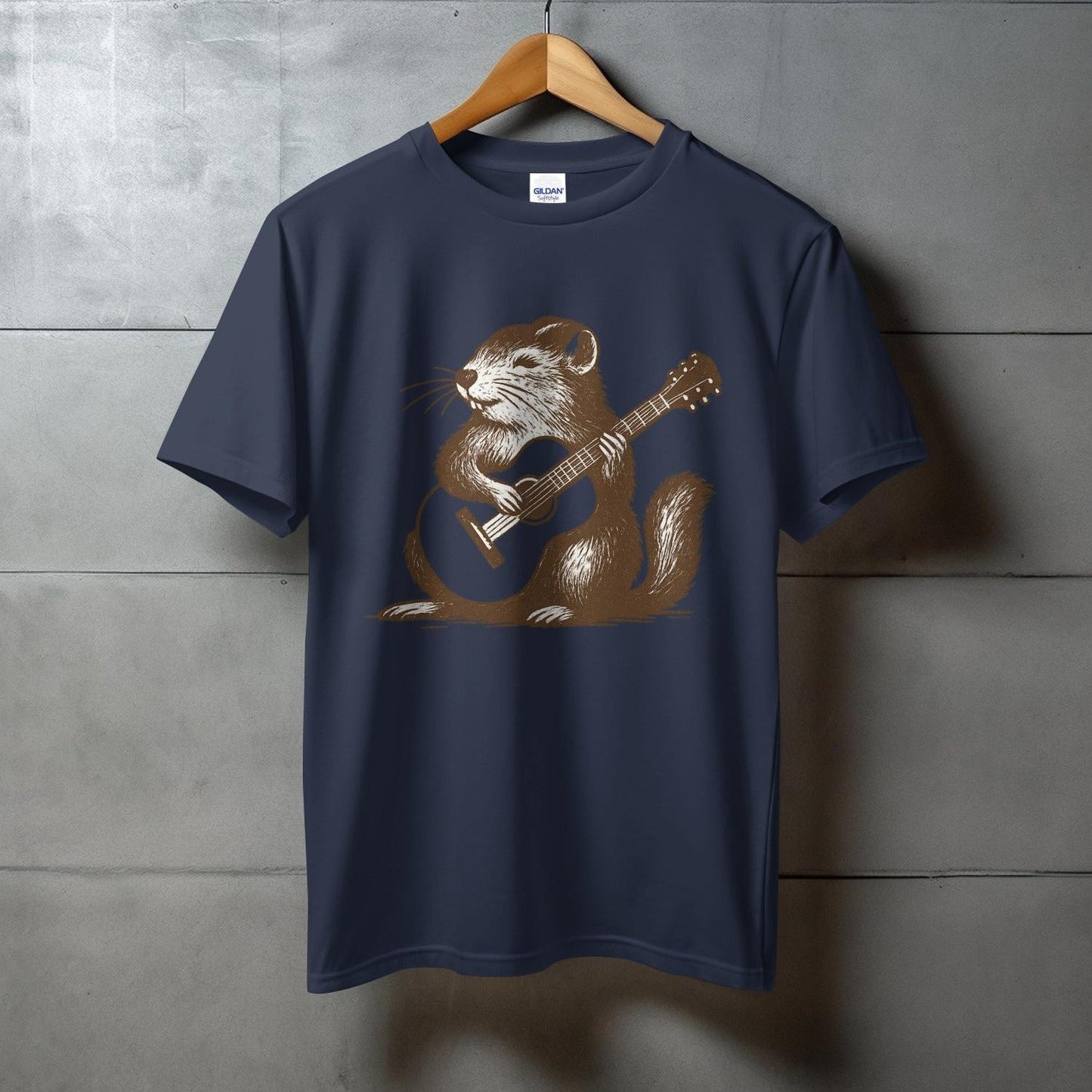 Guitar Playing Rat Animal Graphic T-Shirt product type