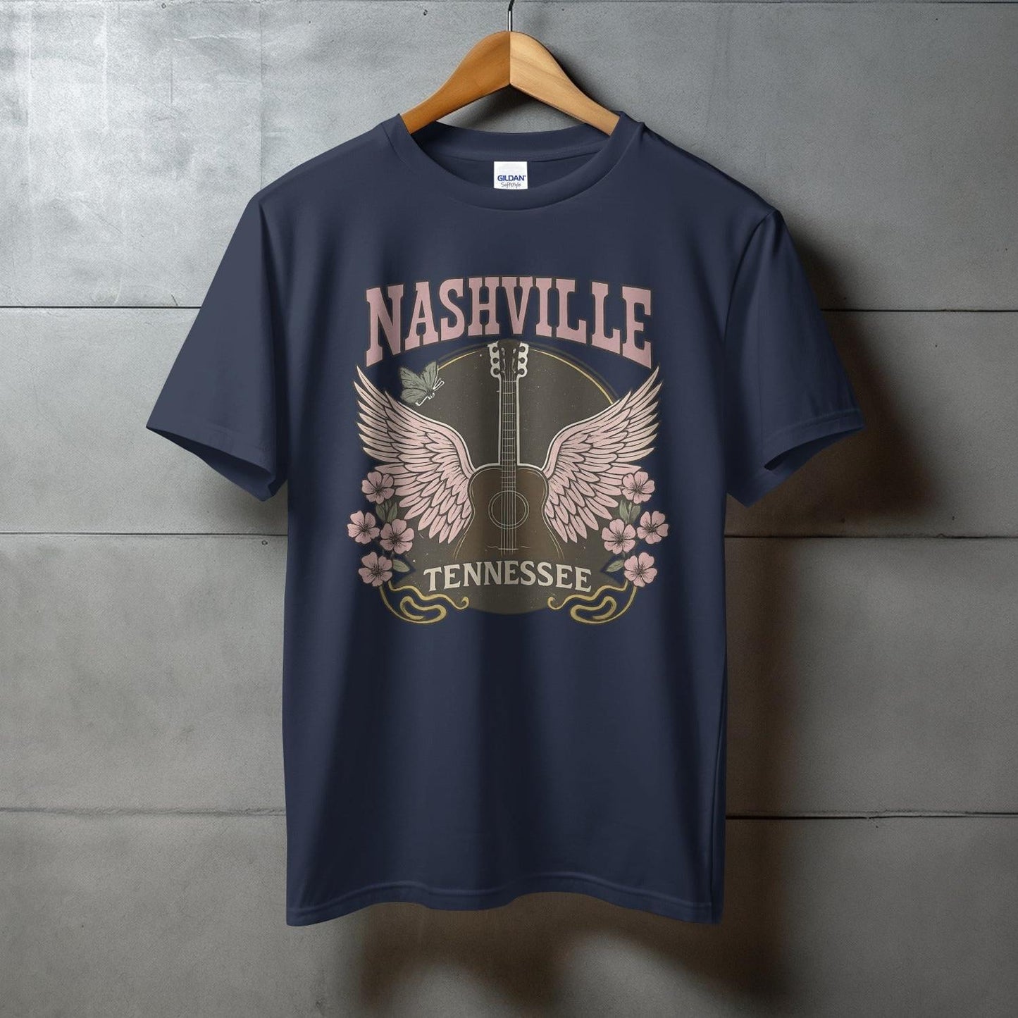 Nashville Tennessee Guitar Wings Graphic T-Shirt product