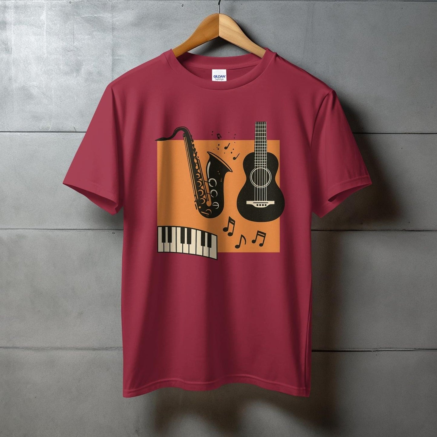 Colorful Musical Instruments Design T-Shirt product type