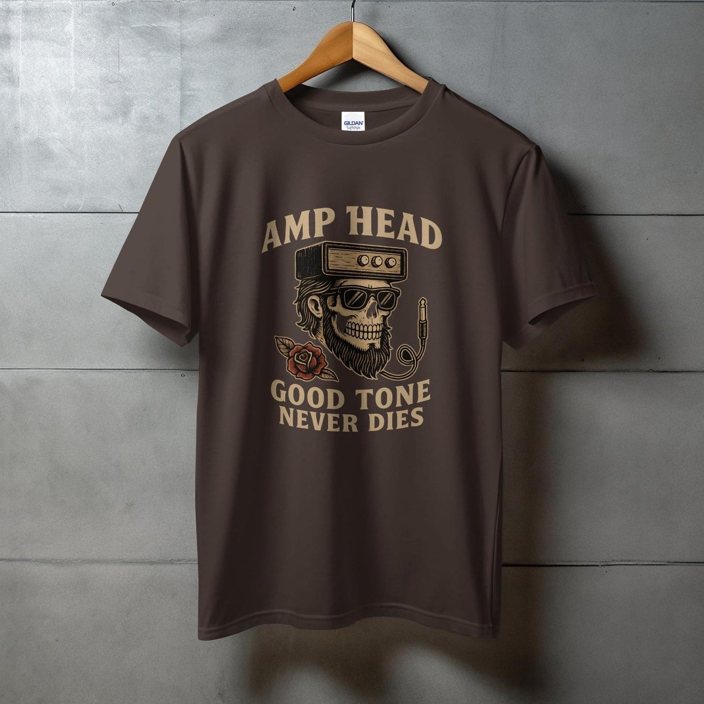 Amp Head Good Tone Never Dies Skull Tee product type
