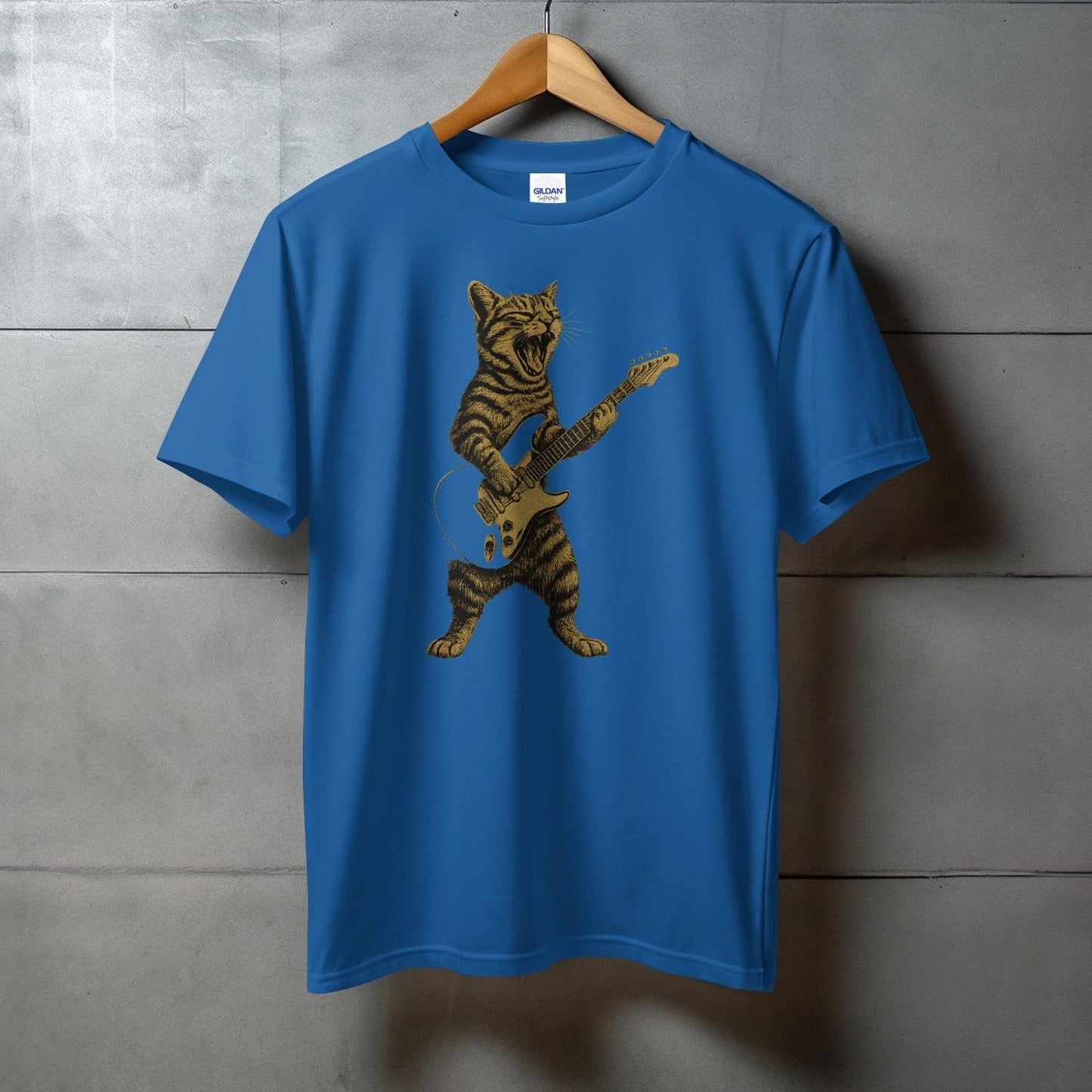 Rocking Cat With Guitar Design T-shirt product type