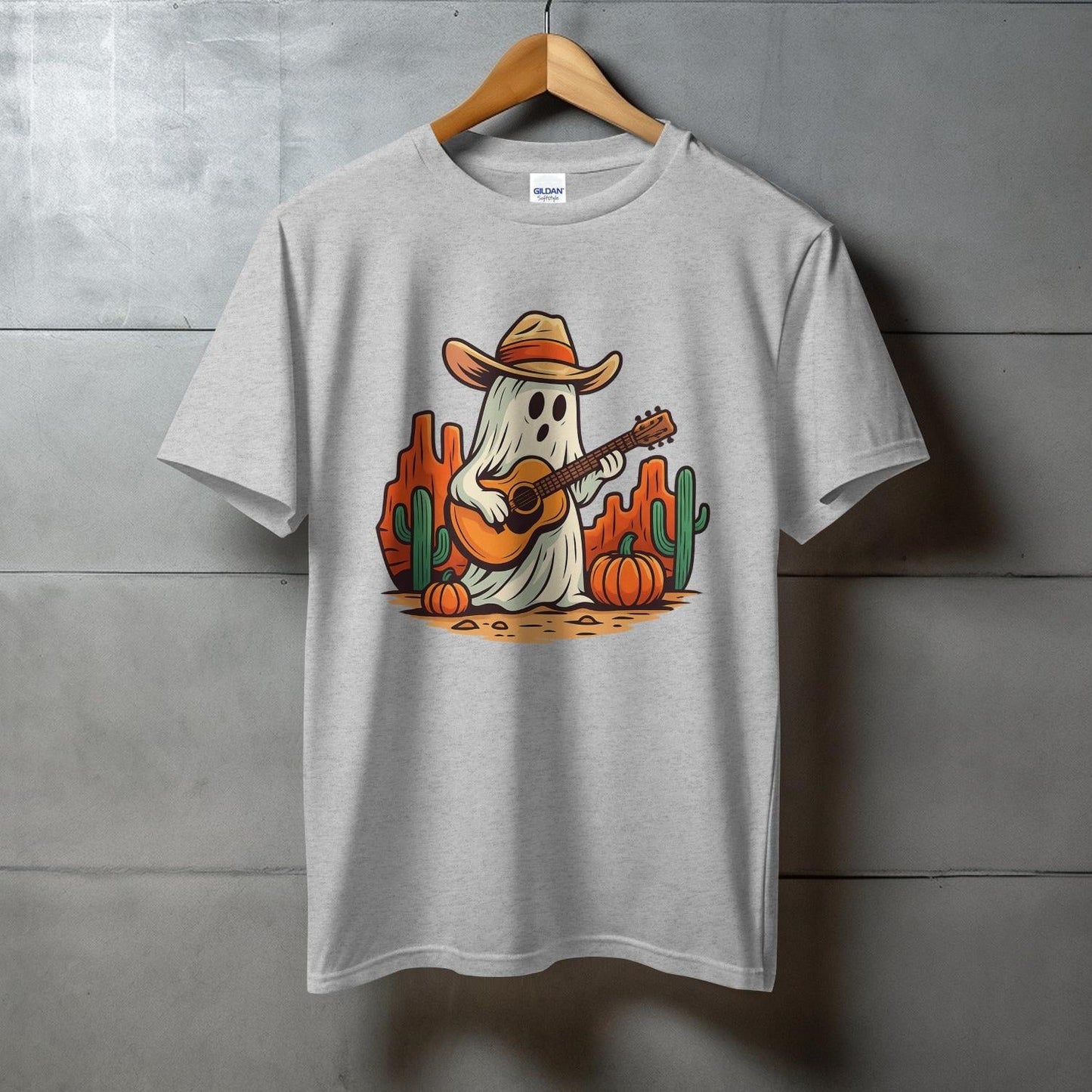 Halloween Ghost with Guitar Graphic T-shirt product
