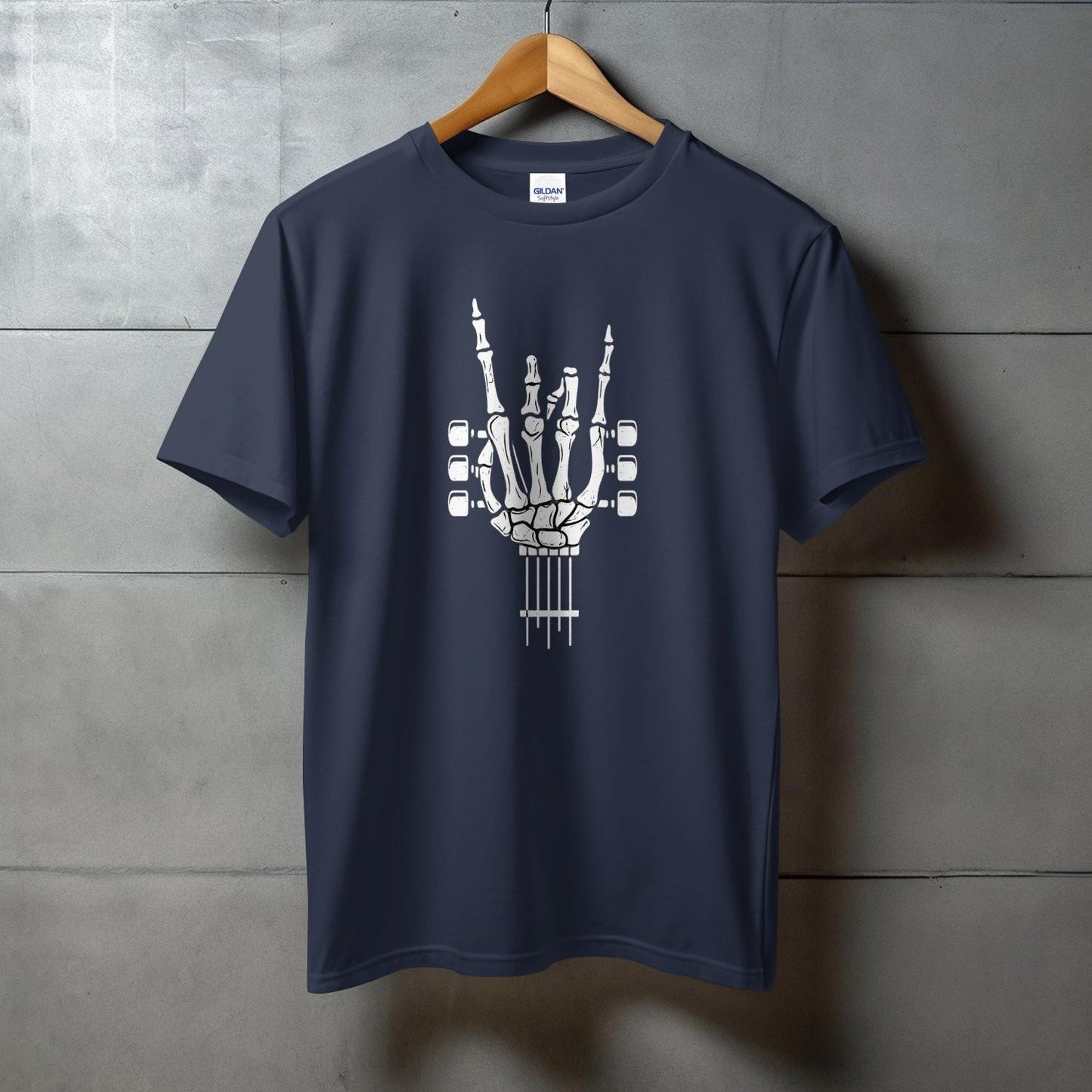 Detailed Skeleton Hand Holding Guitar Graphic T-shirt product