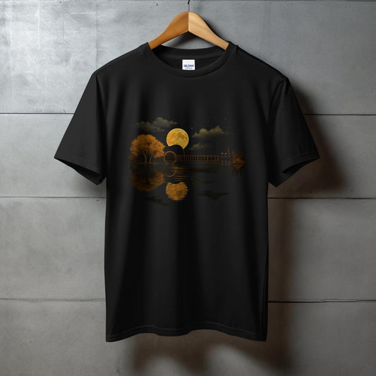 Scenic Full Moon Night Graphic Tee Shirt product