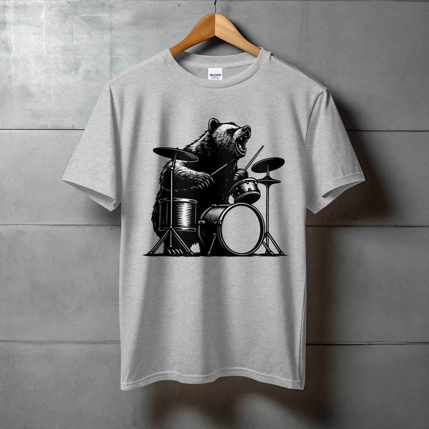 Bear Playing the Drums Graphic T-shirt product
