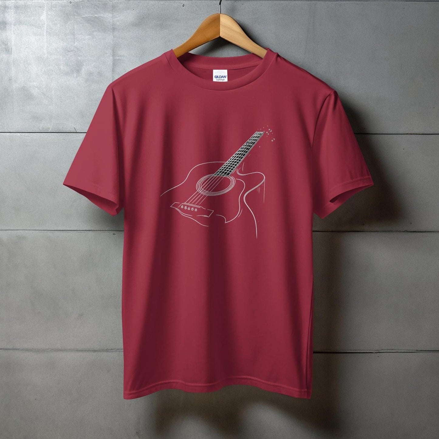 Guitar Graphic Tee Short Sleeve Casual T-shirt product