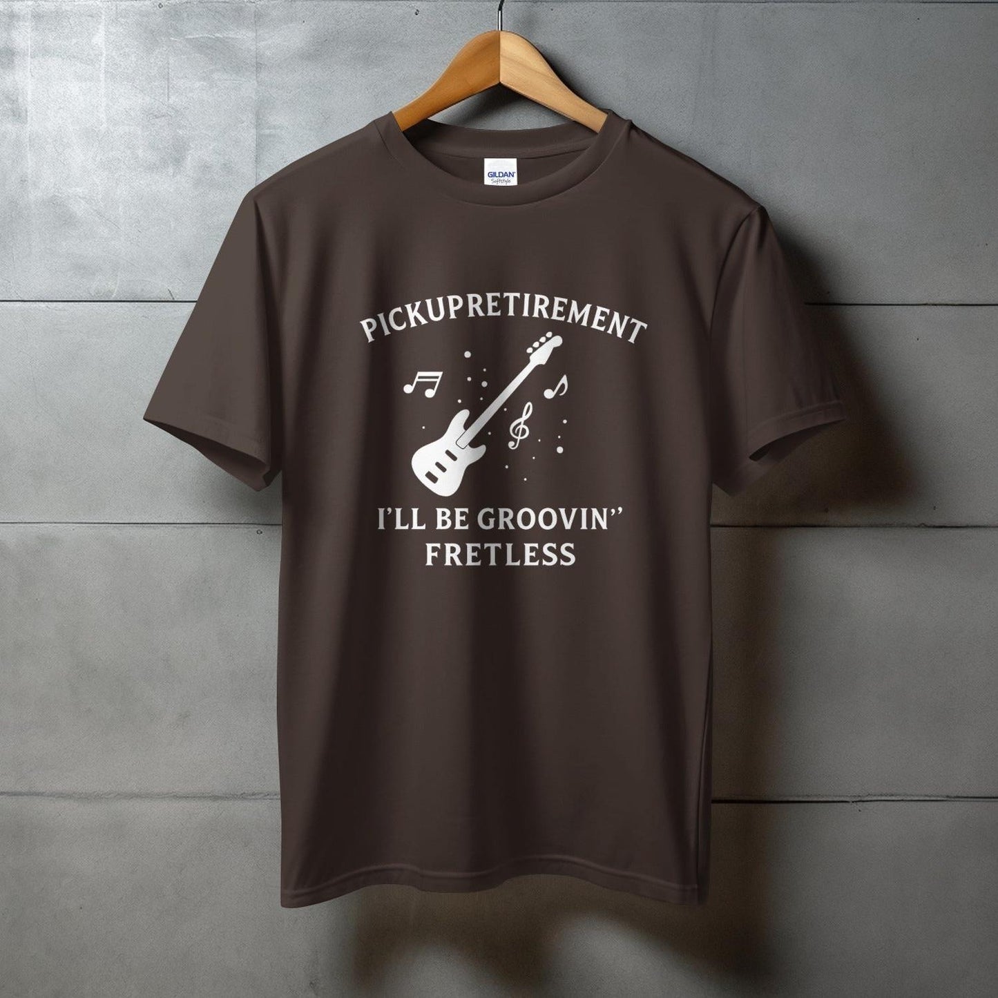 I'll Be Groovin' Fretless Pickup Retirement Shirt Product