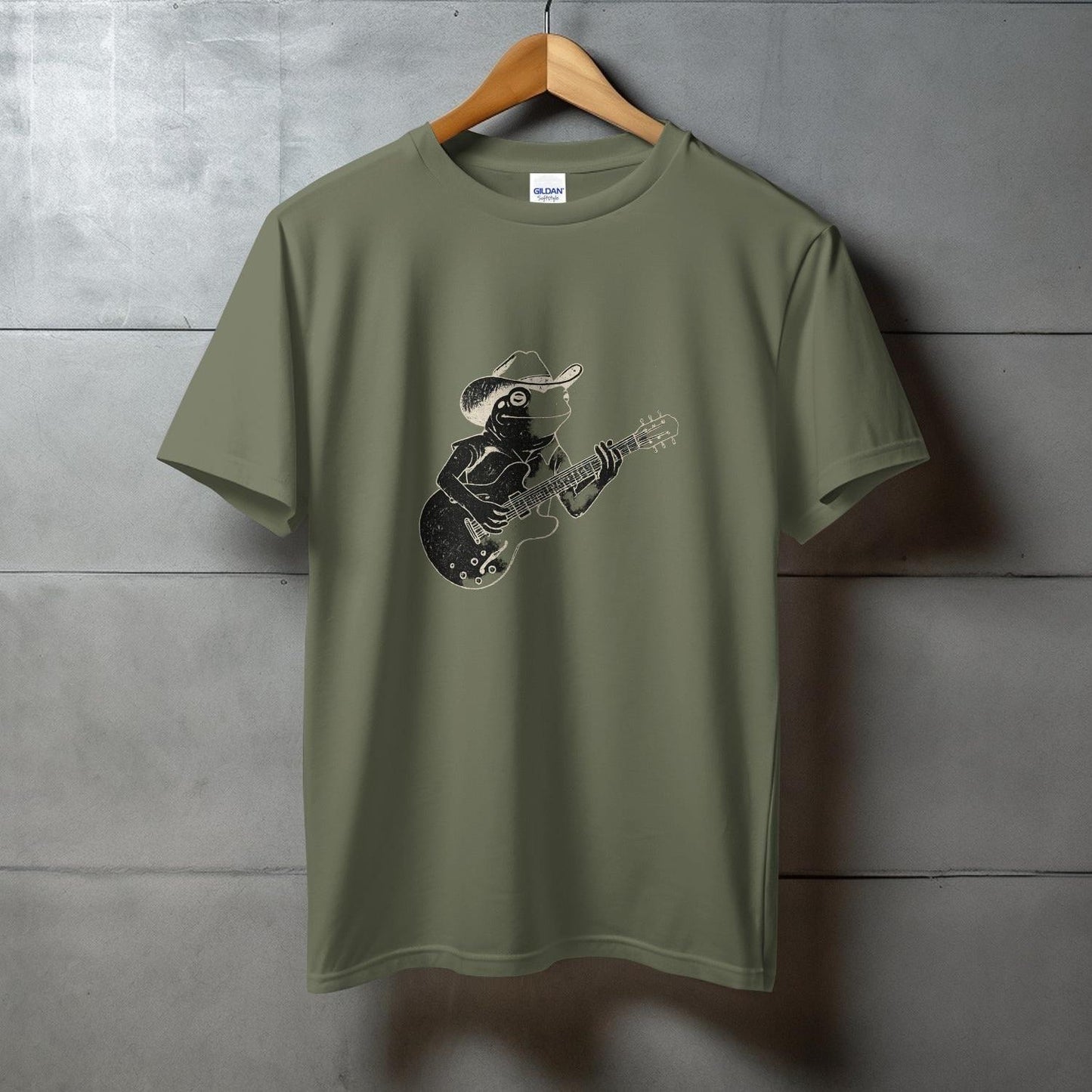 Cool Frog Playing Guitar Graphic T-Shirt product type