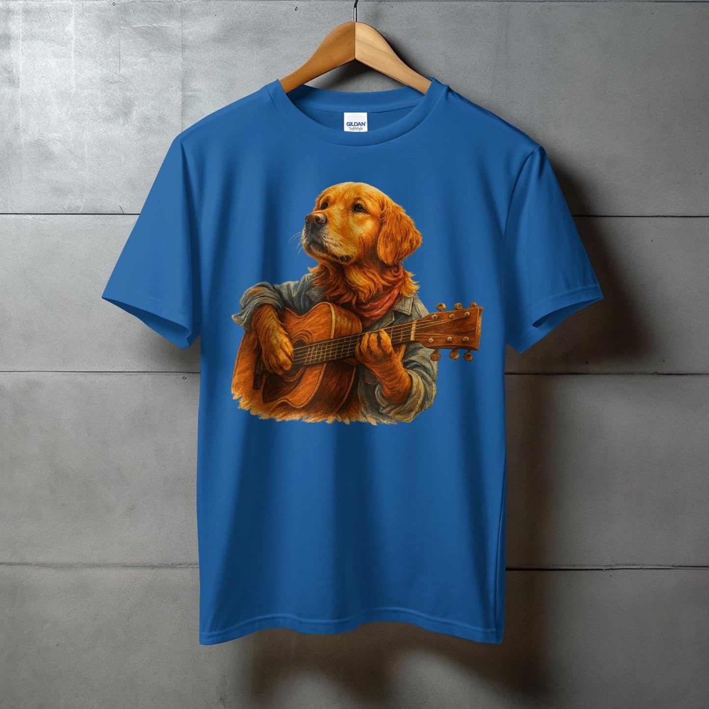 Golden Retriever Playing Guitar Graphic T-Shirt product type