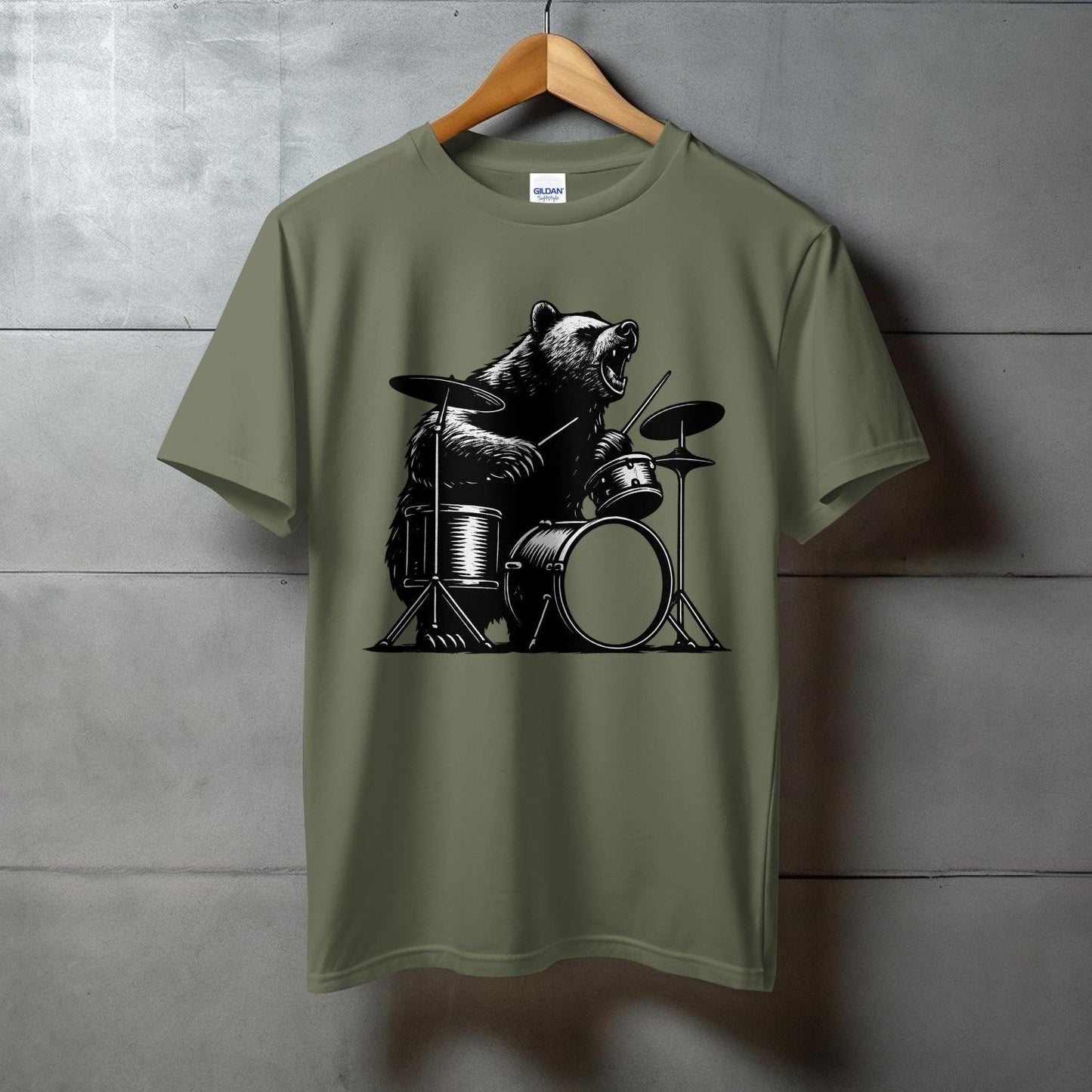 Drumming Bear Graphic Design T Shirt product