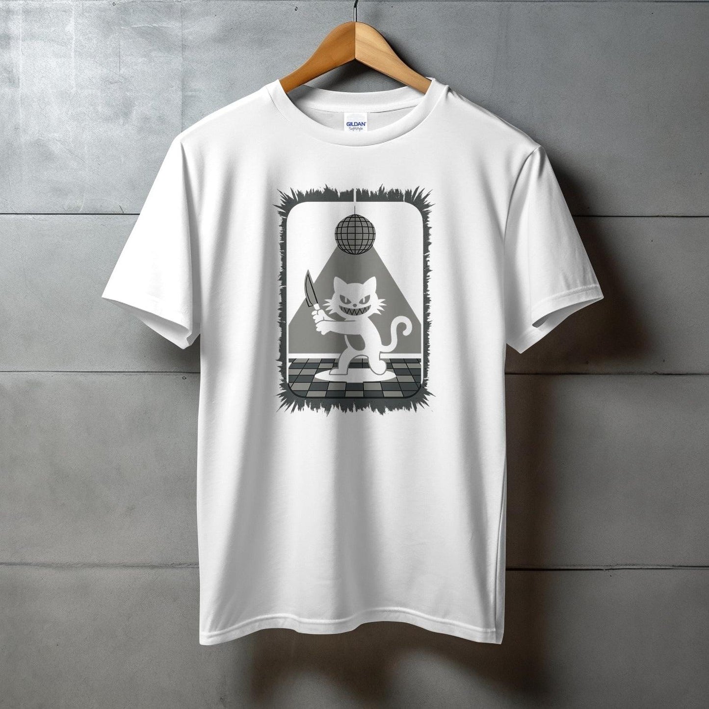 Dancing Cat Disco Ball Graphic Printed Shirt product