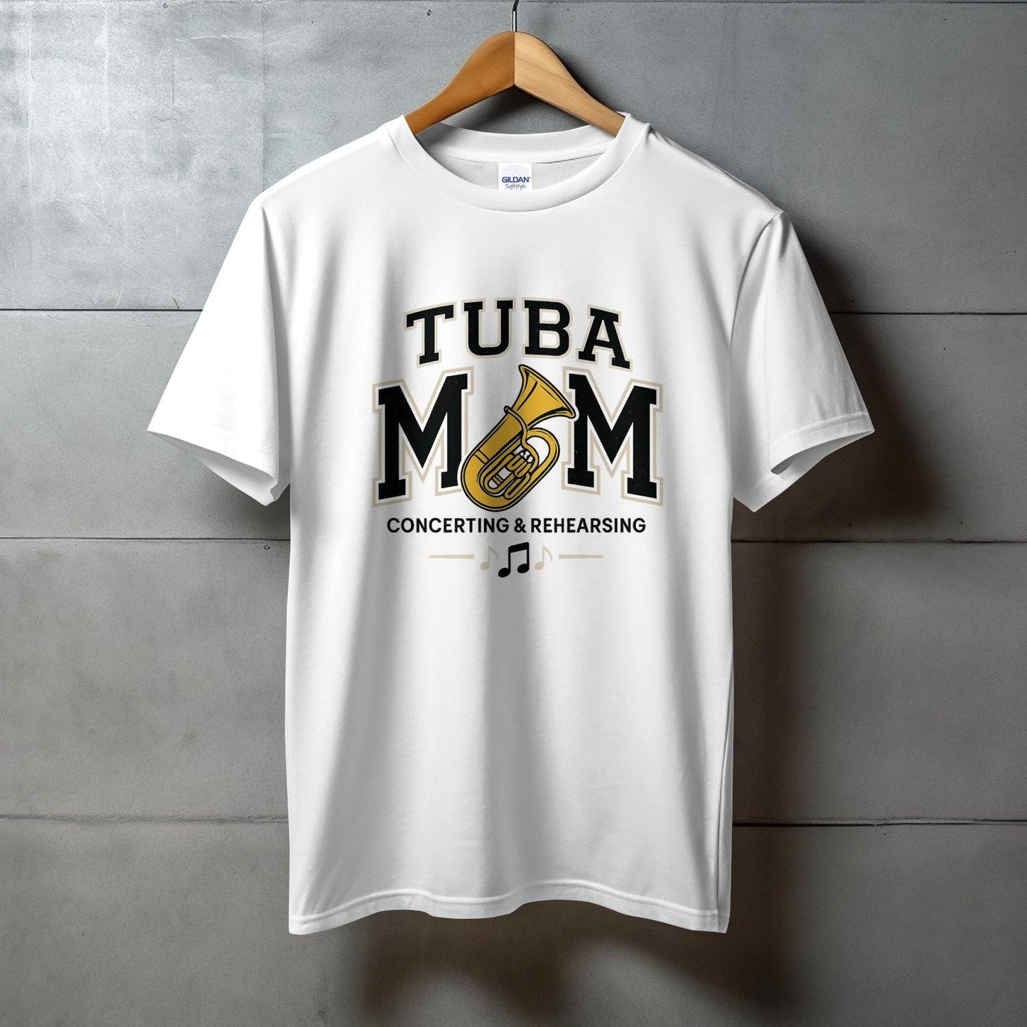 Tuba Mom Concerting and Rehearsing Graphic T-Shirt product type