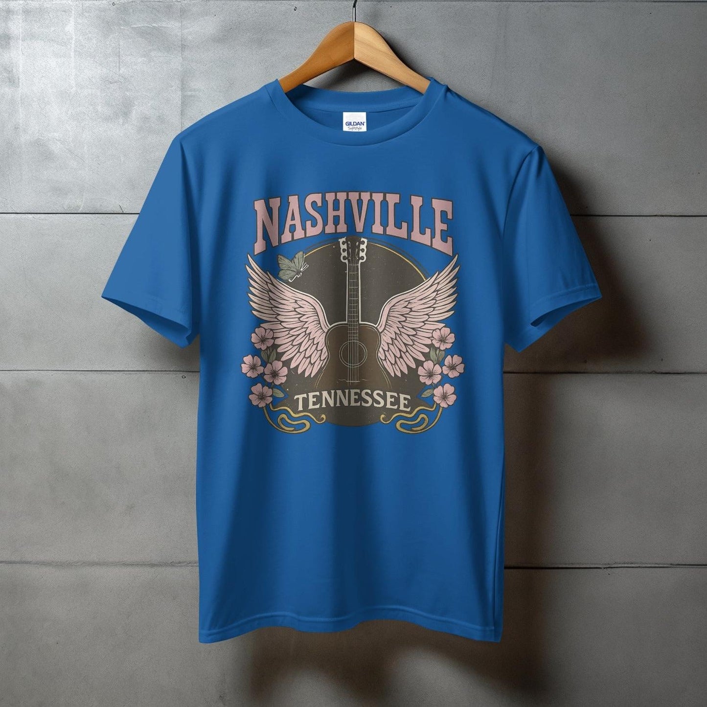 Nashville Tennessee Guitar and Wings Graphic Shirt product type