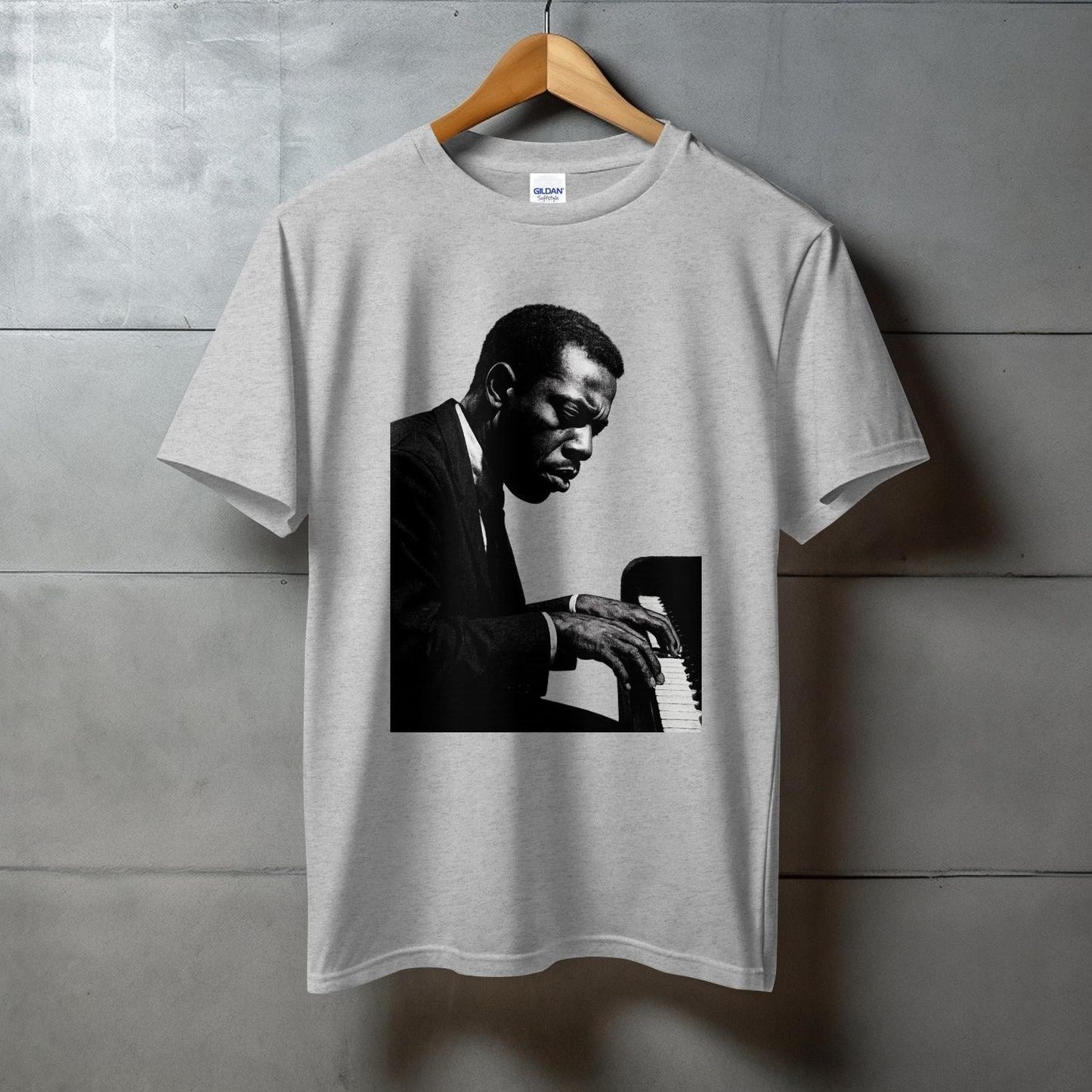 Iconic Pianist Graphic T-Shirt Design product type