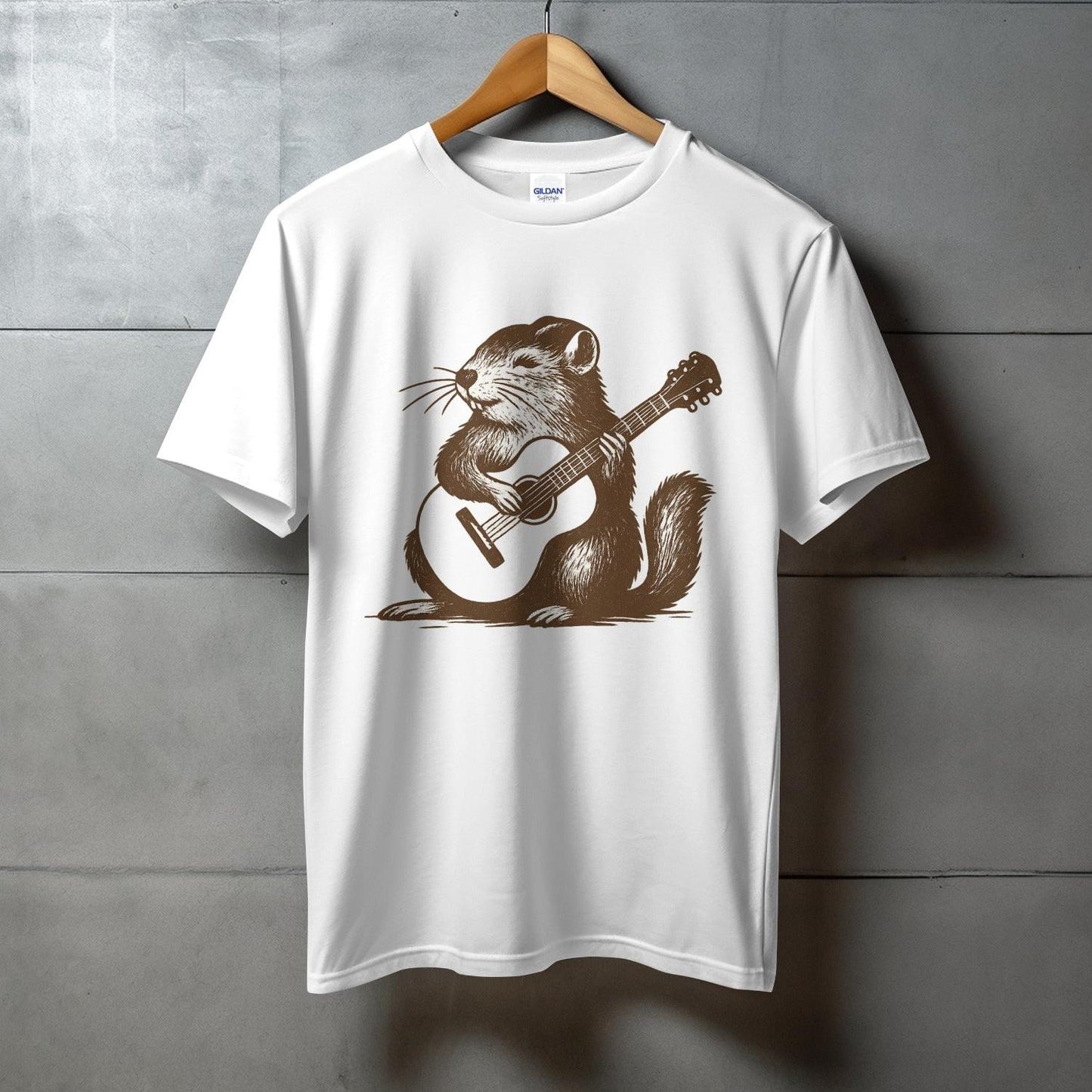 Playful Guitar-Playing Otter Graphic T-shirt product