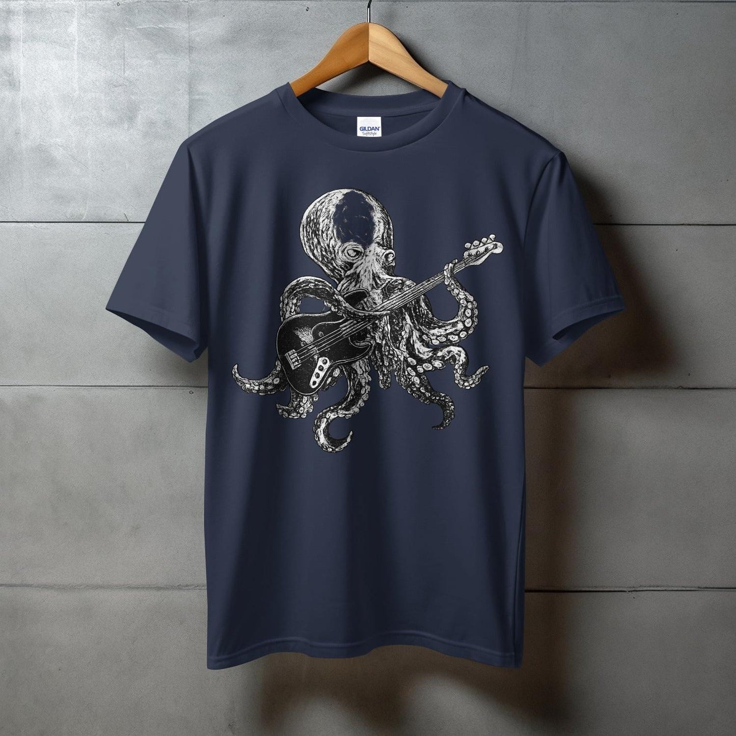 Octopus Playing Guitar Graphic Print T-shirt product