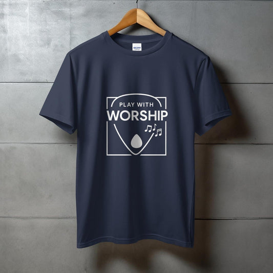 Play with Worship Music Note Symbol T-shirt product