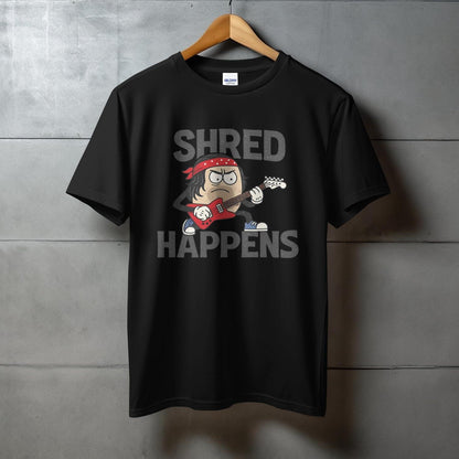 Shred Happens Cartoon Guitarist Graphic T-Shirt product