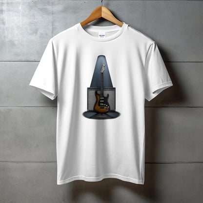 Electric Guitar Graphic Print Short Sleeve T-Shirt product type