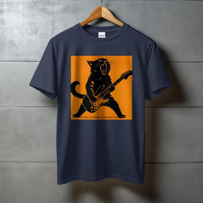 Rocking Cat with Electric Guitar T-shirt product