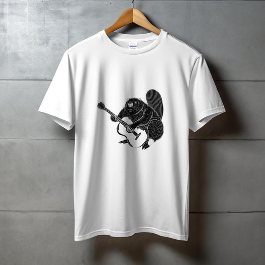 Funny Beaver Playing Guitar Graphic T-Shirt product